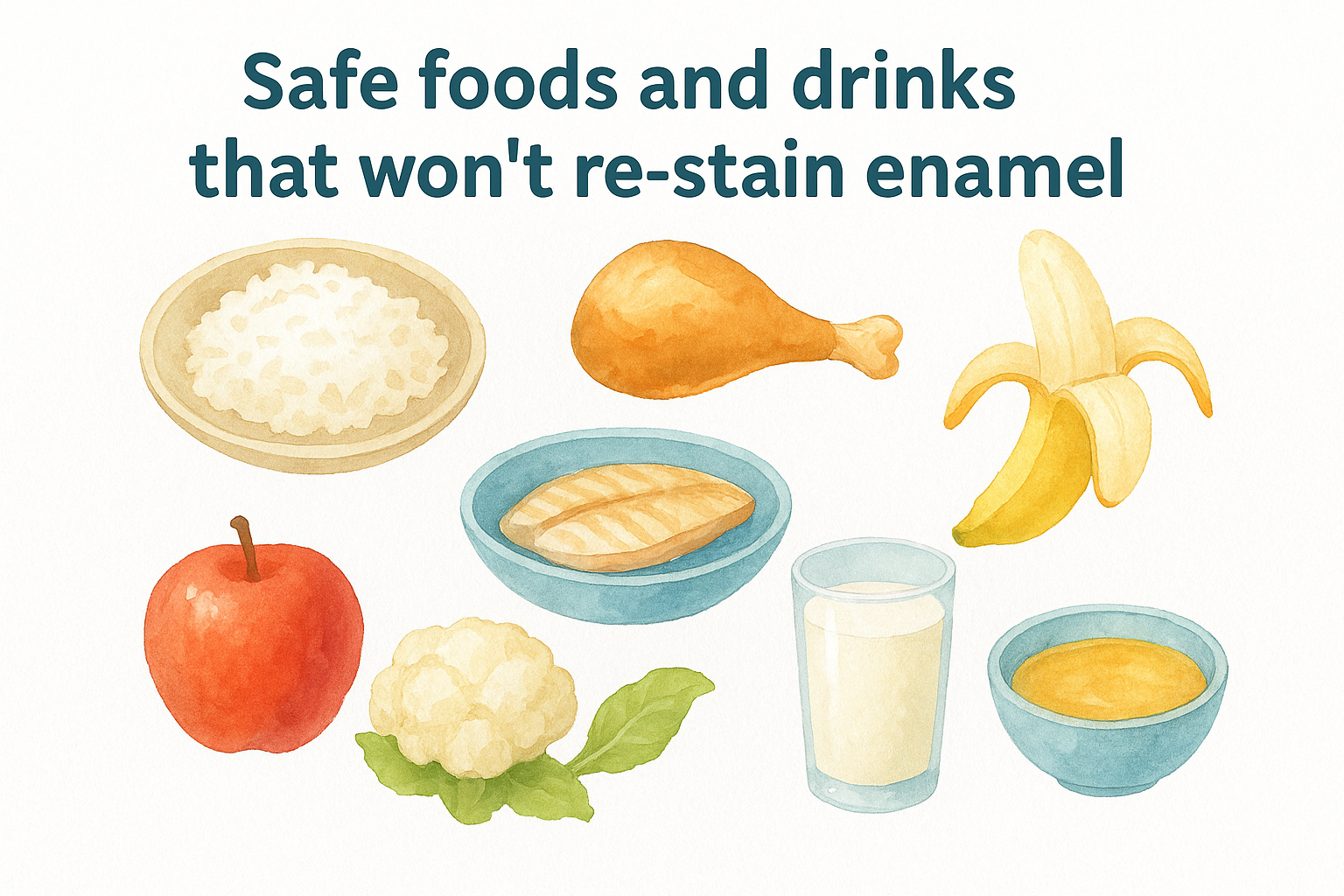 Safe foods and drinks that won't re-stain enamel