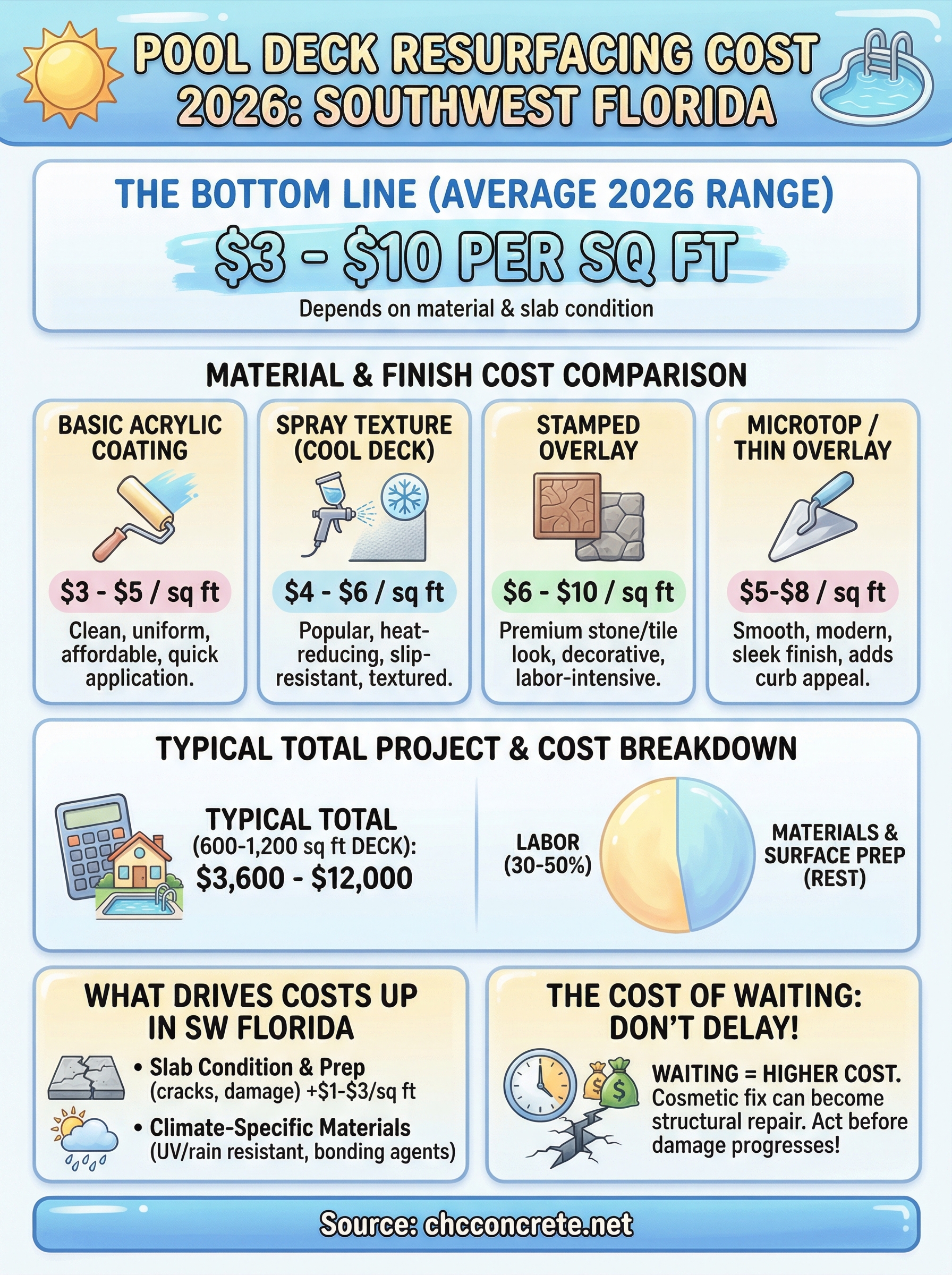 pool deck resurfacing cost infographic