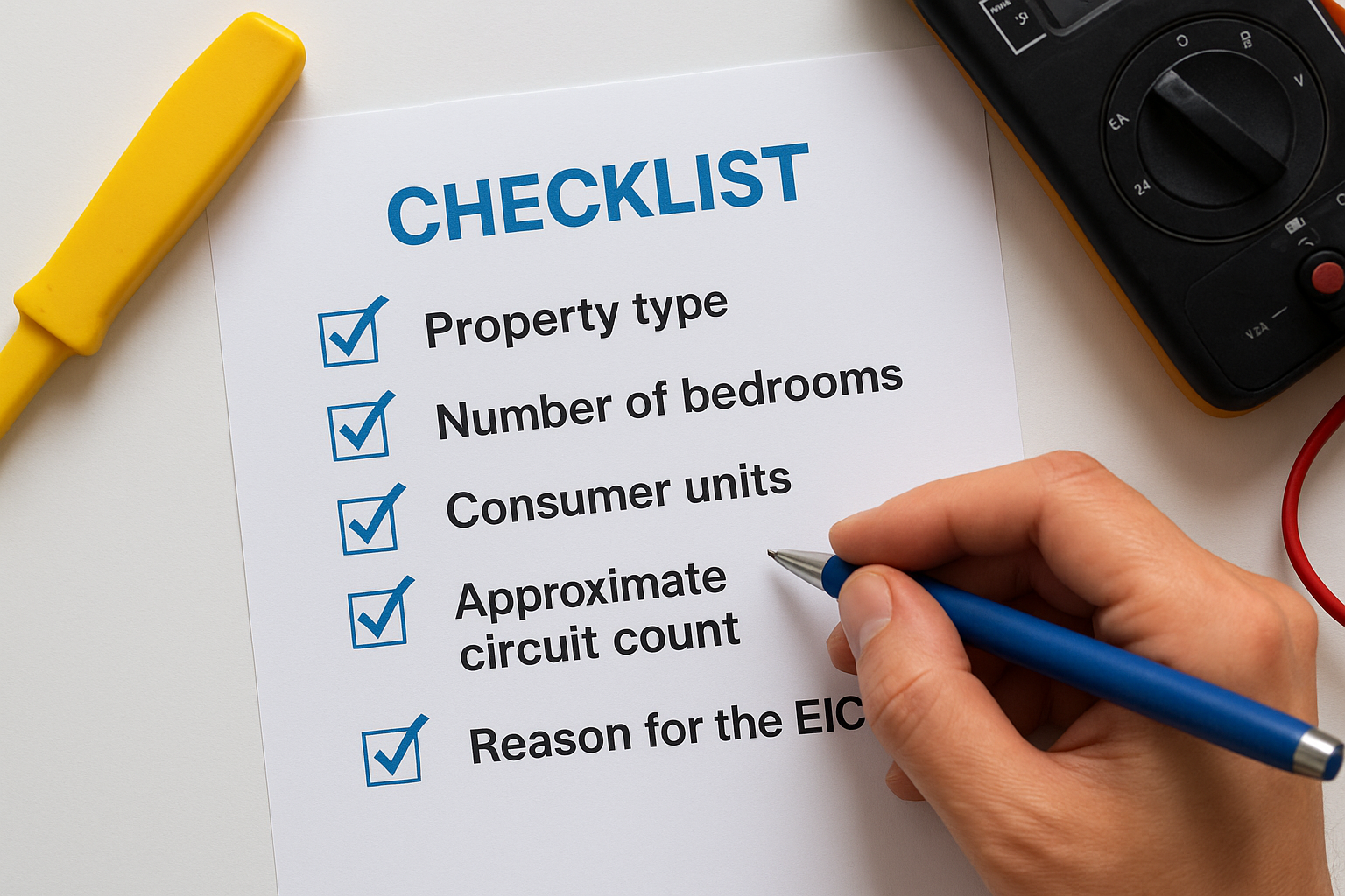 A quick checklist to send to every electrician