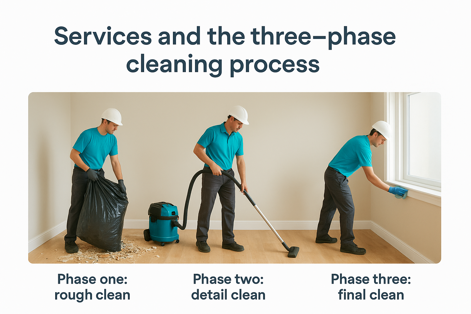Services and the three-phase cleaning process