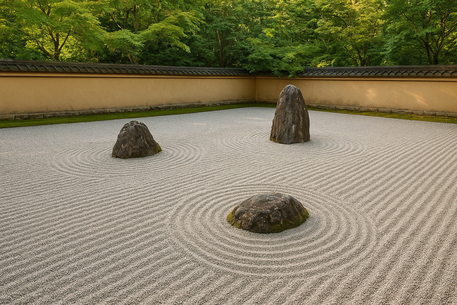 2. Dry landscape Zen gardens