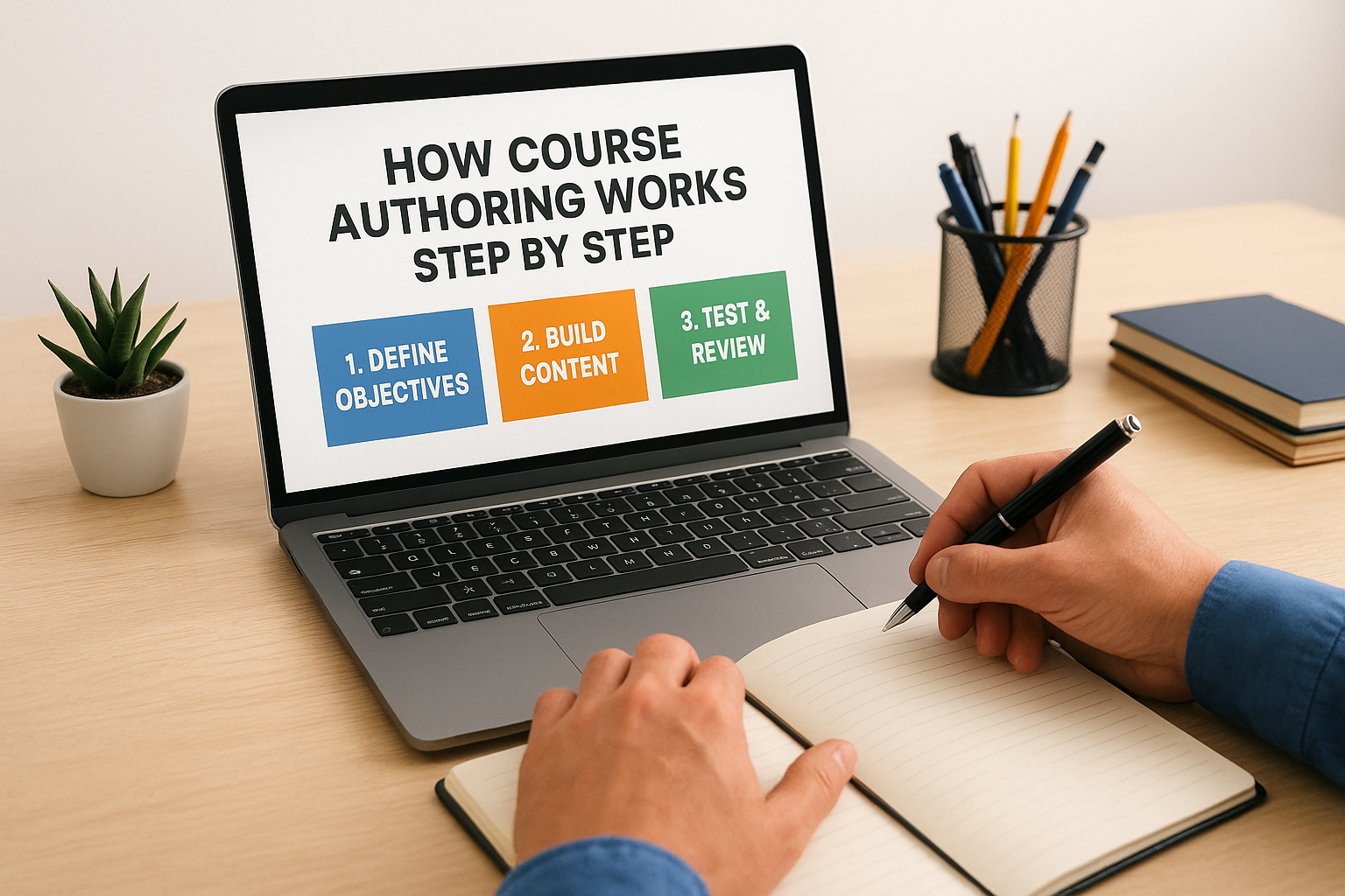 How course authoring works step by step