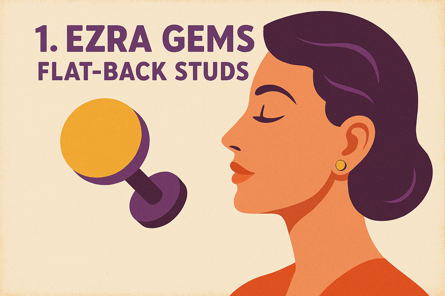 1. Ezra Gems flat-back studs