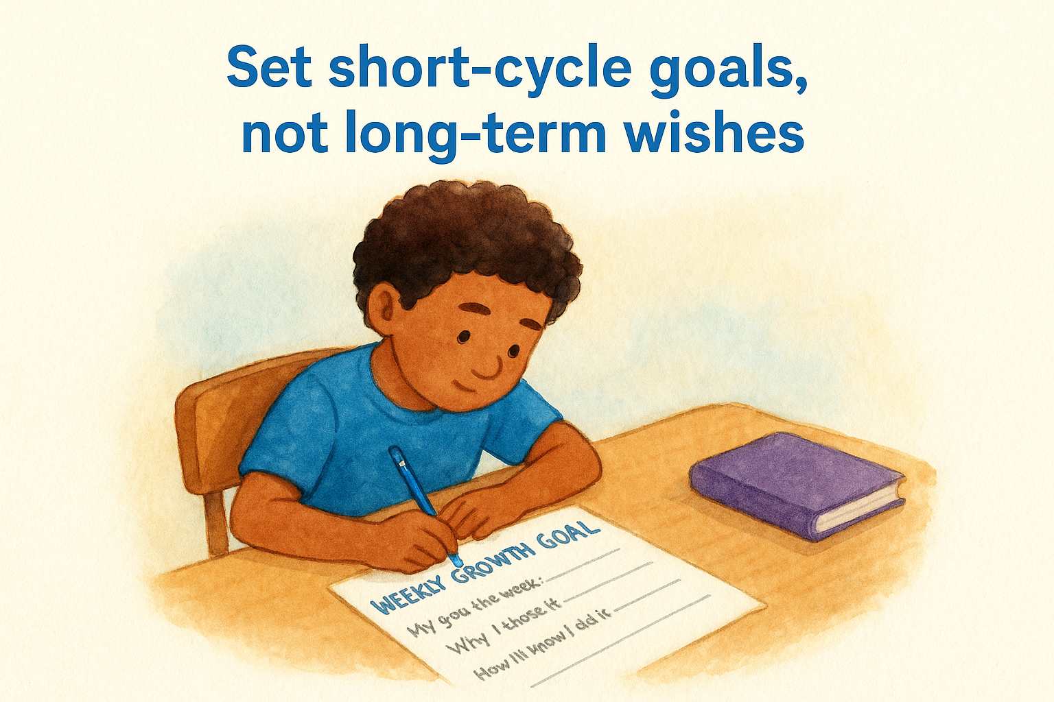 Set short-cycle goals, not long-term wishes