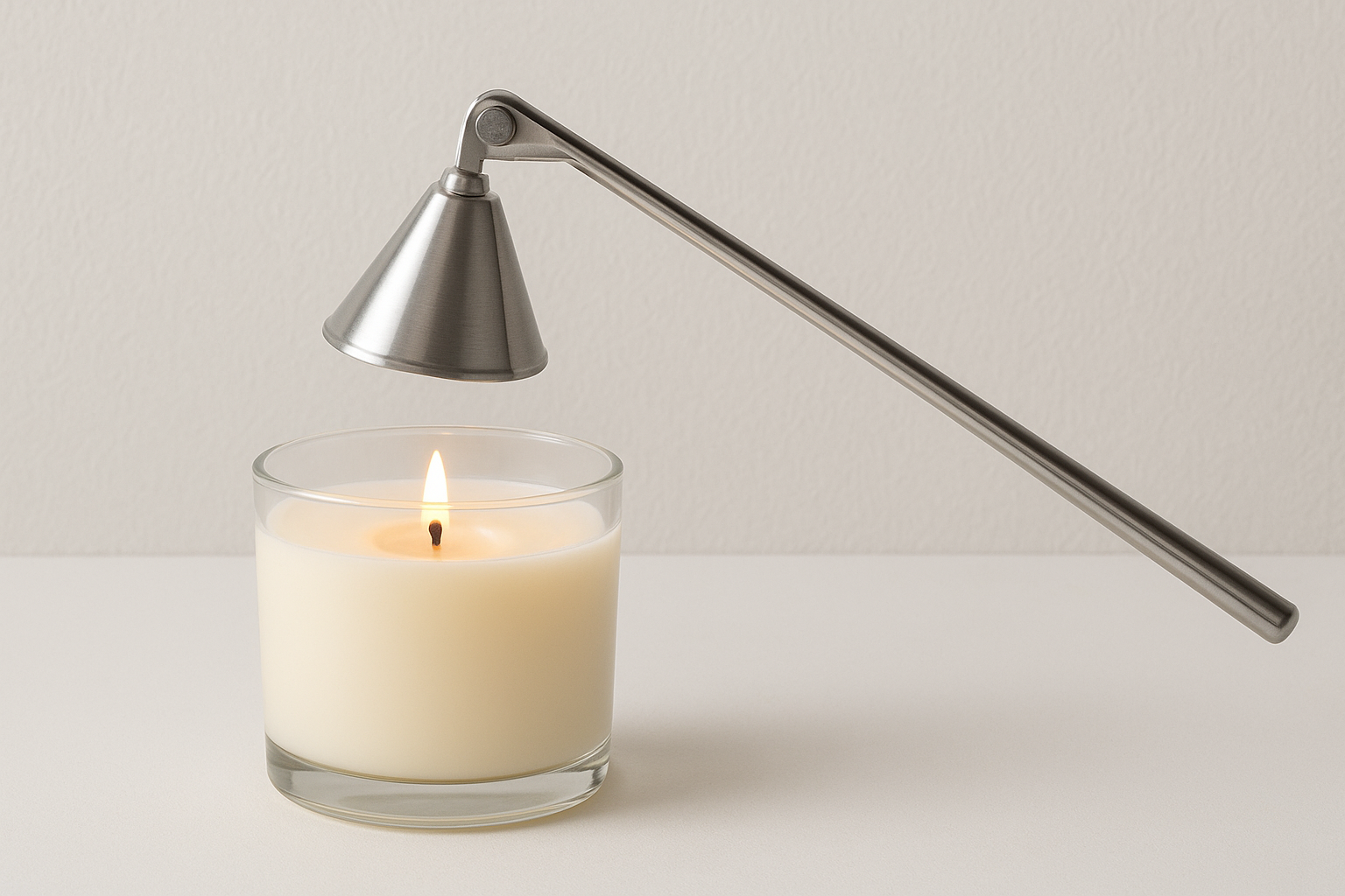 2. Swing-arm snuffer for jar candles
