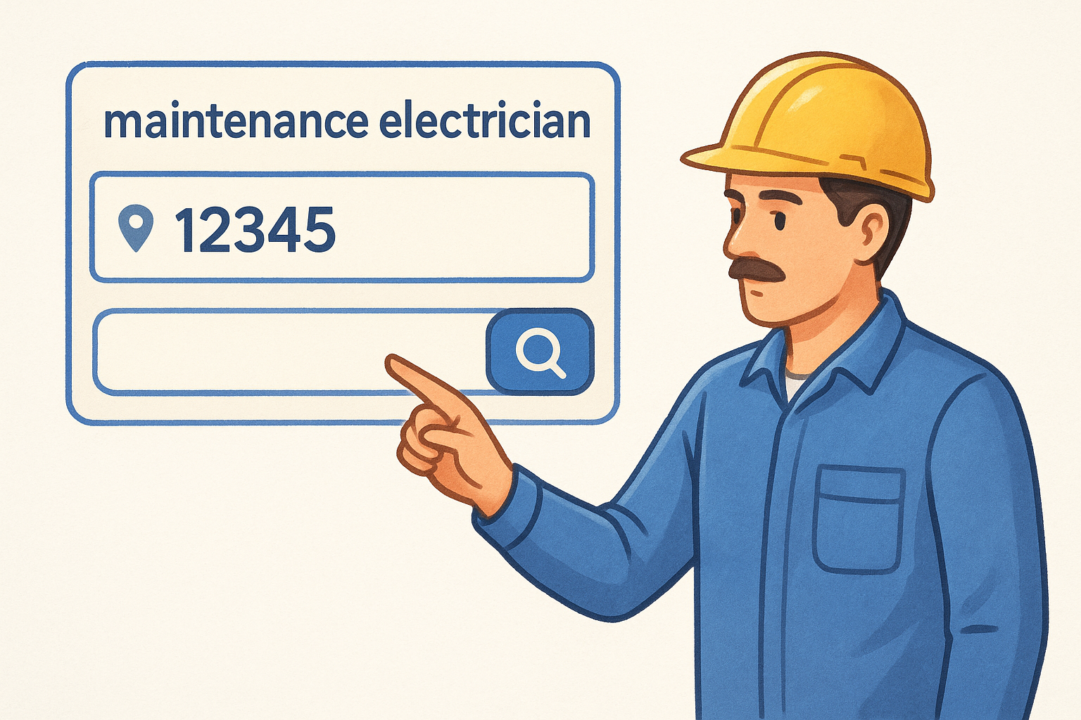 How to search for maintenance electrician work by location