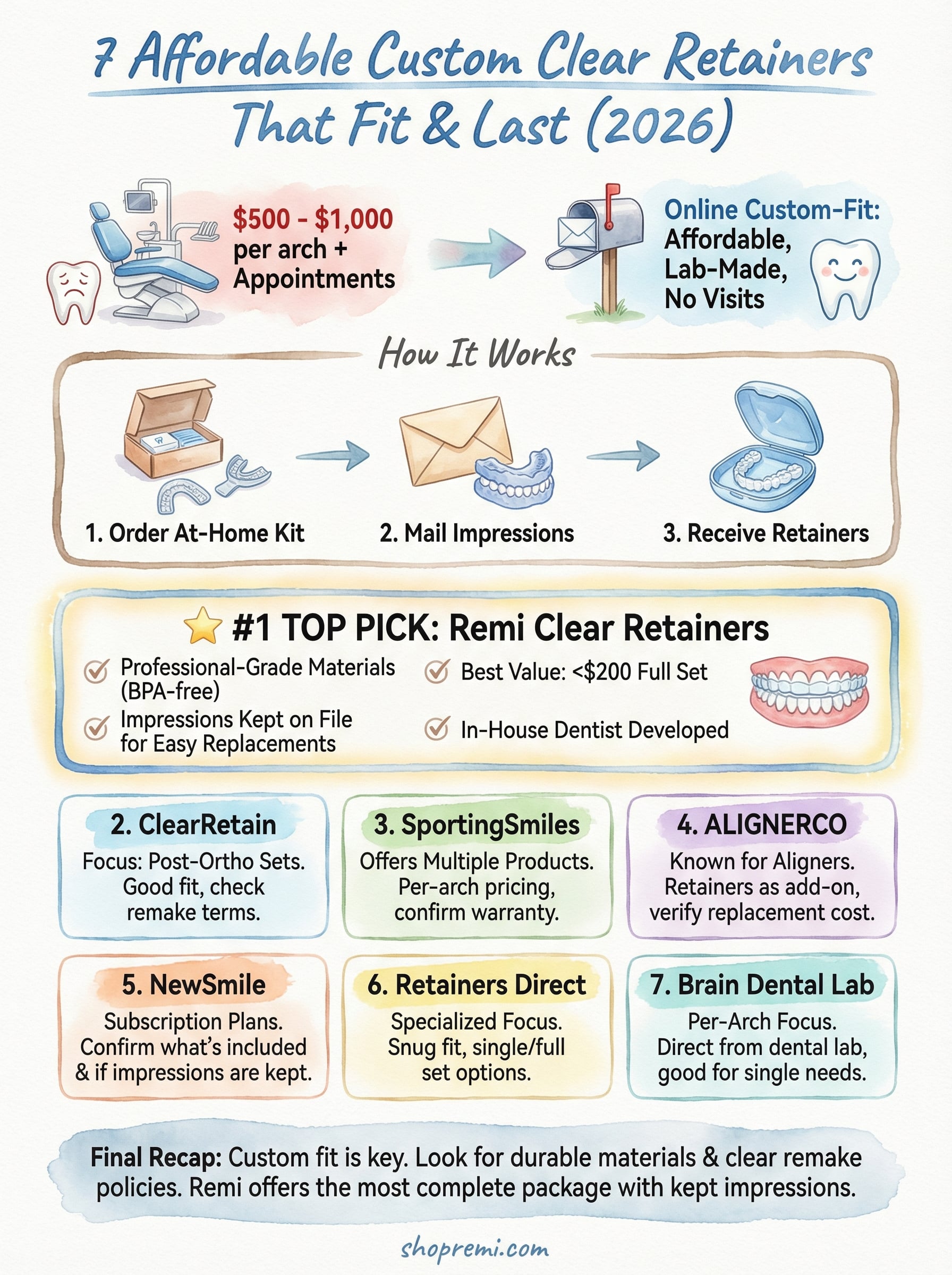 affordable clear retainers infographic