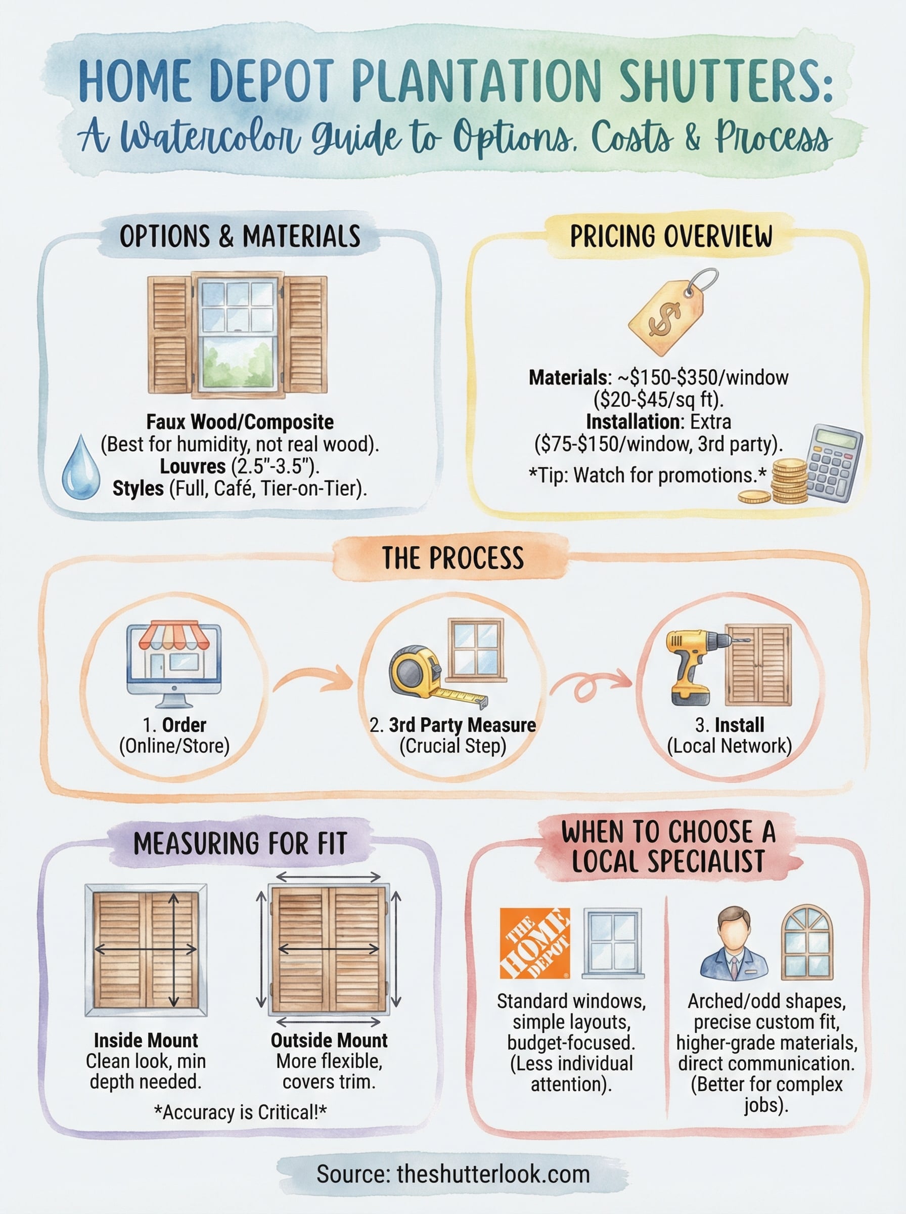 home depot plantation shutters infographic