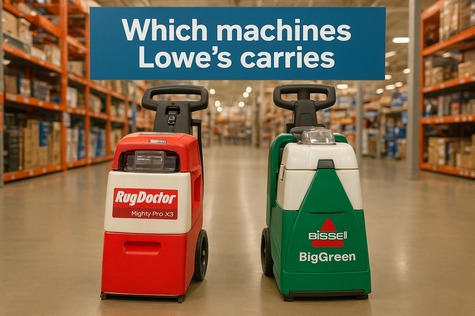 Which machines Lowe's carries