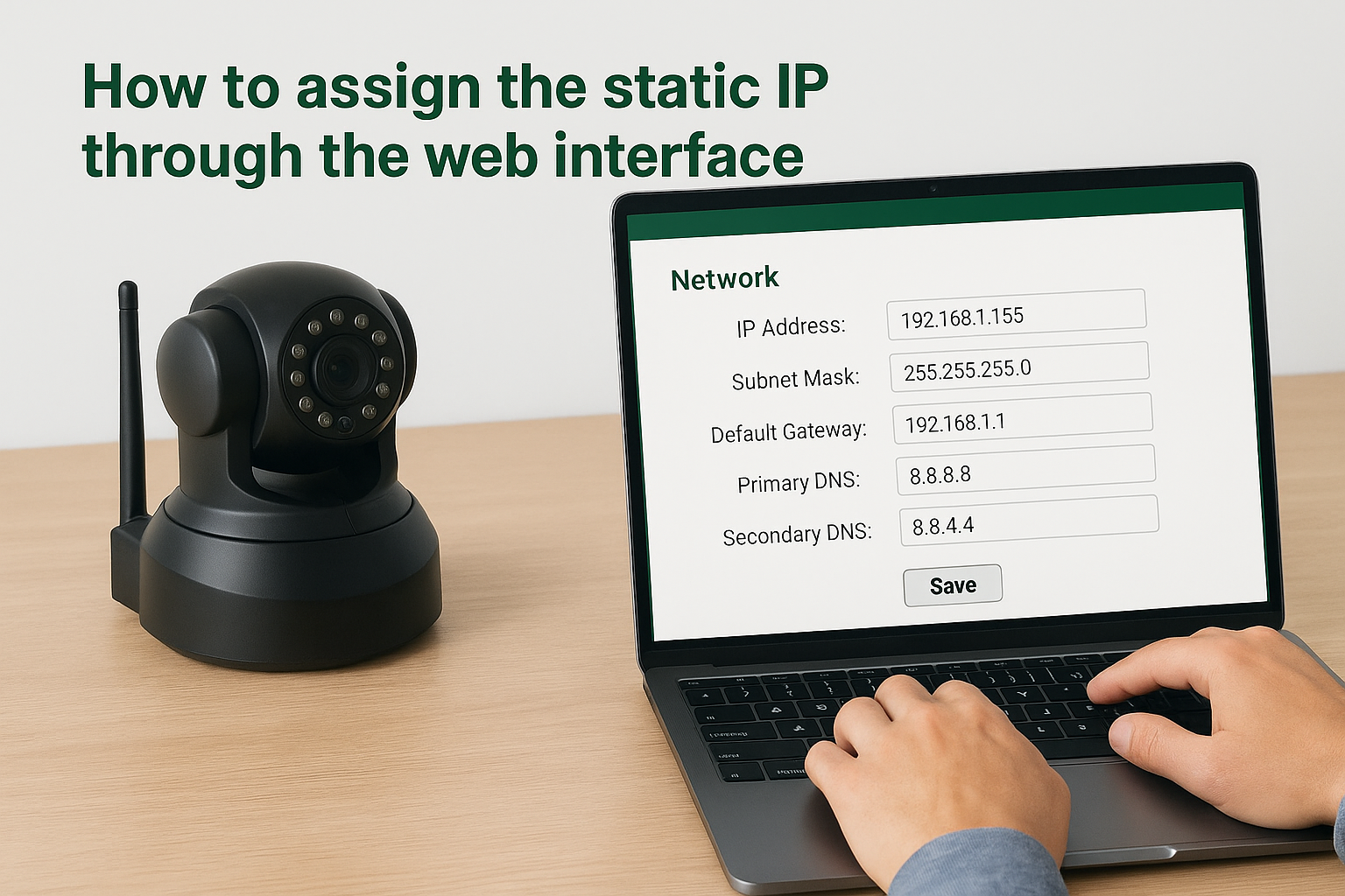 How to assign the static IP through the web interface