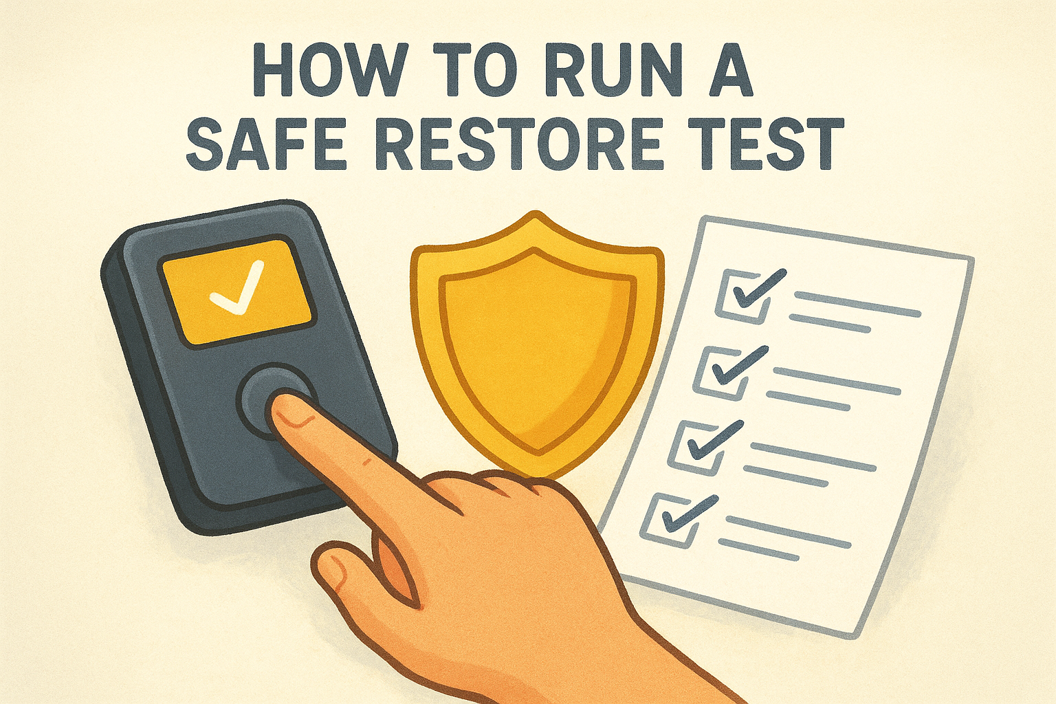 How to run a safe restore test