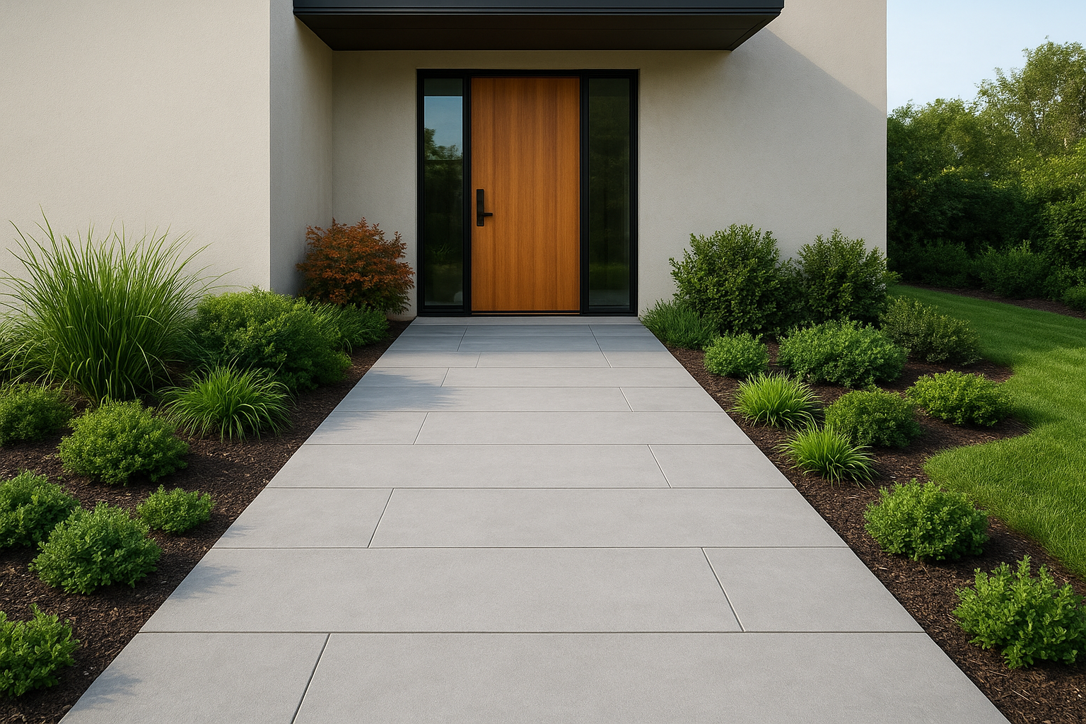 3. Upgrade your entry path with large format pavers