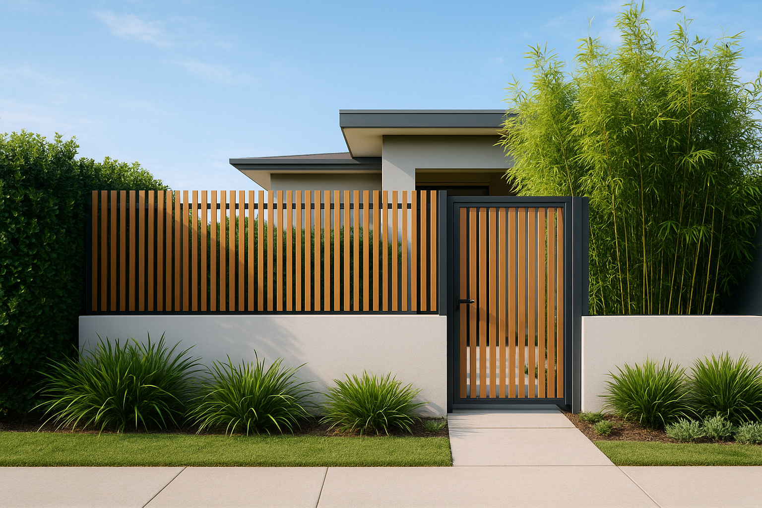 7. Create privacy with screens, hedges, and slatted fences