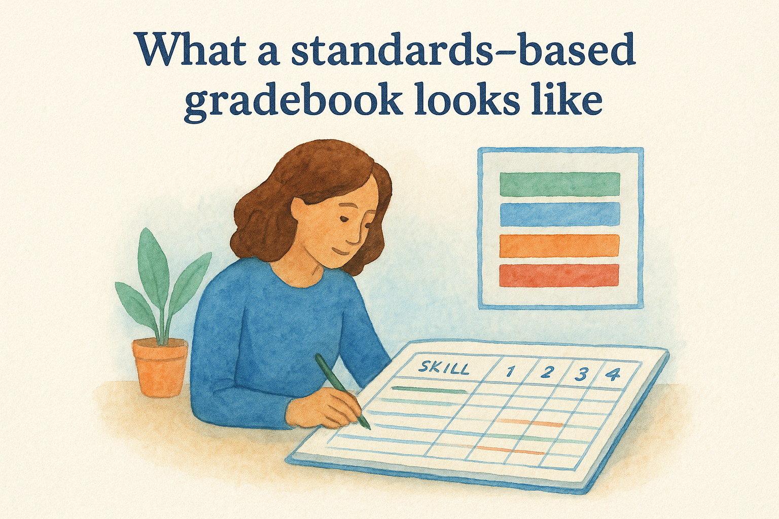What a standards-based gradebook looks like