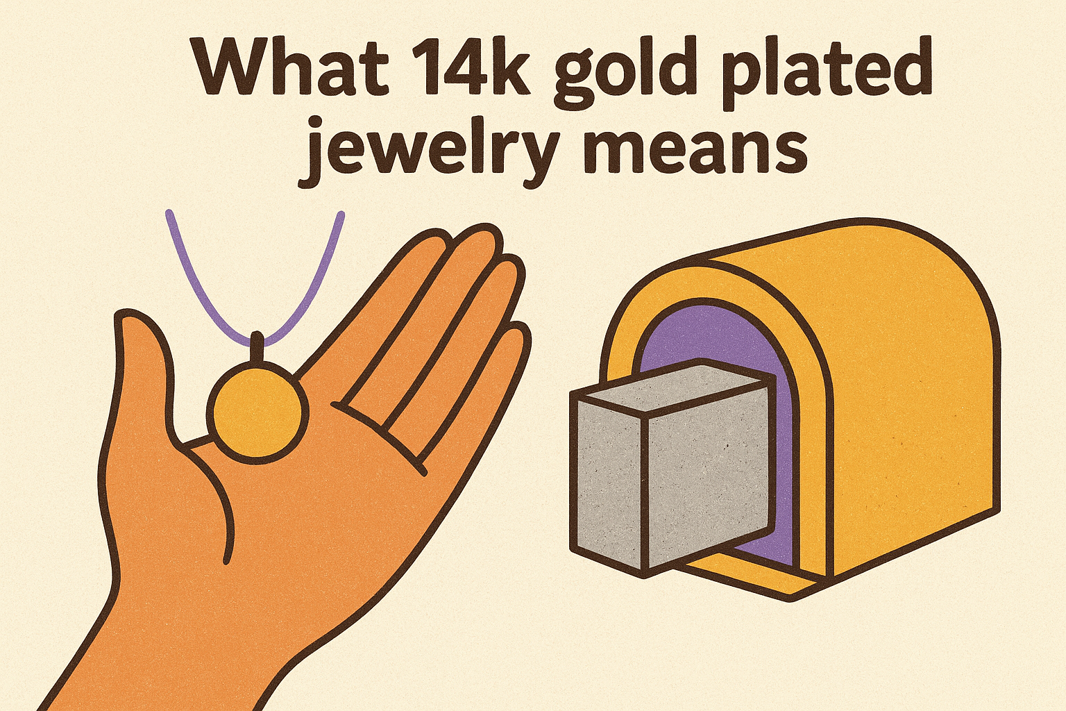 What 14k gold plated jewelry means