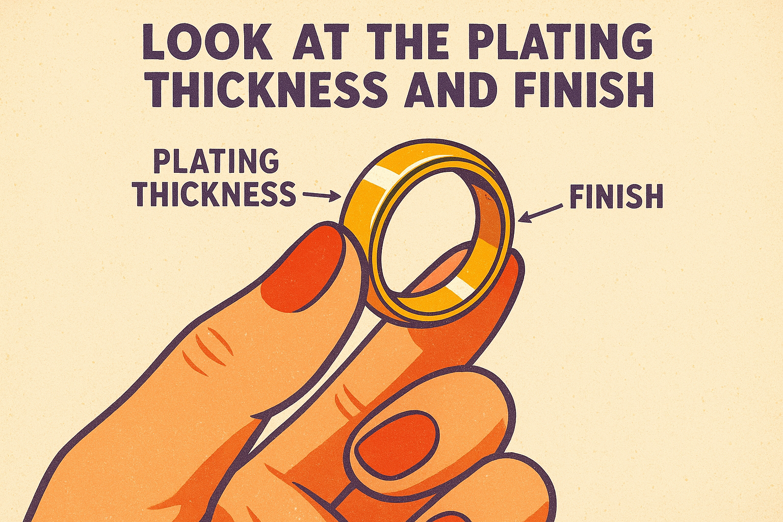 Look at the plating thickness and finish