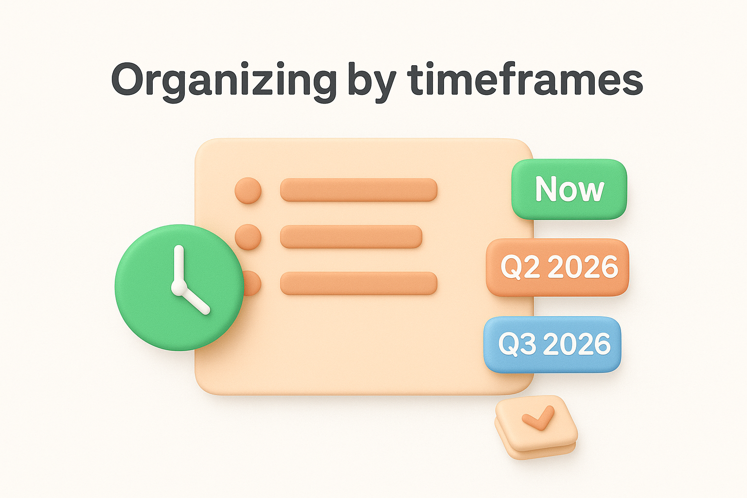 Organizing by timeframes