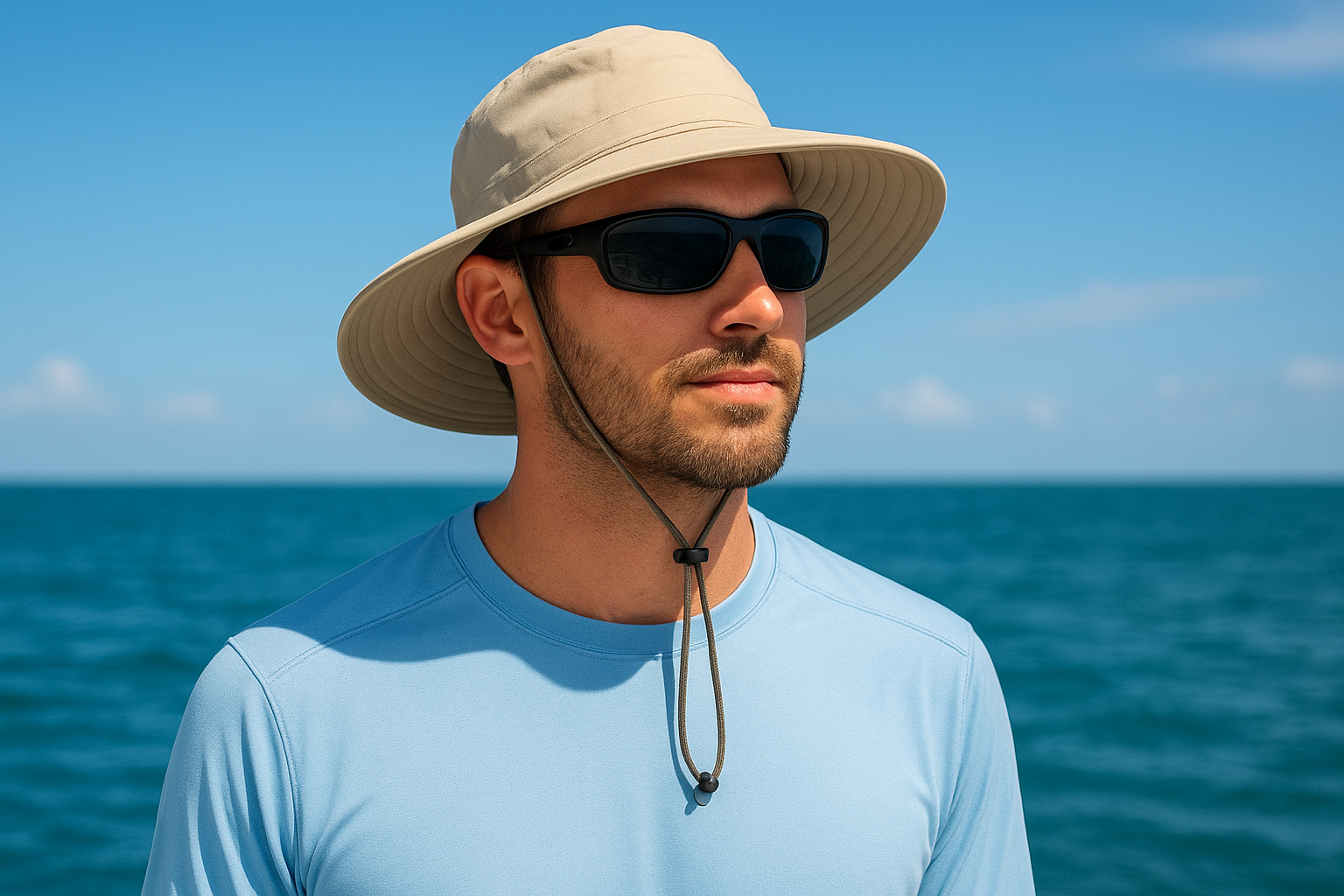 Pick a hat and sunglasses that stay put
