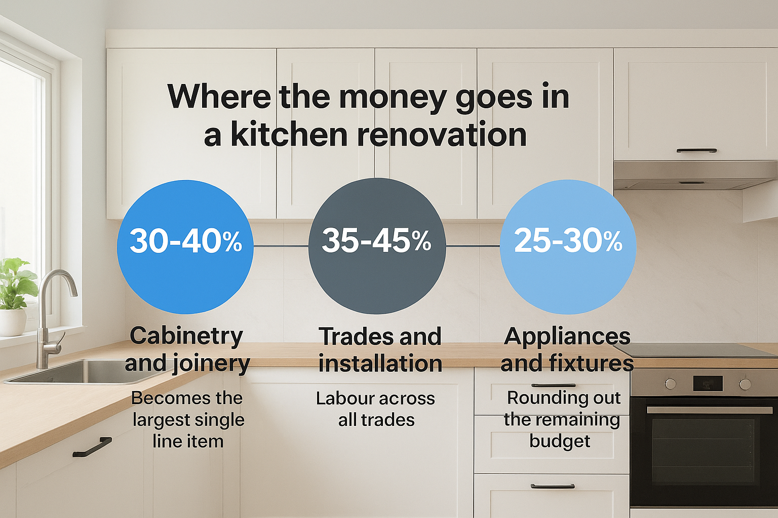 Where the money goes in a kitchen renovation