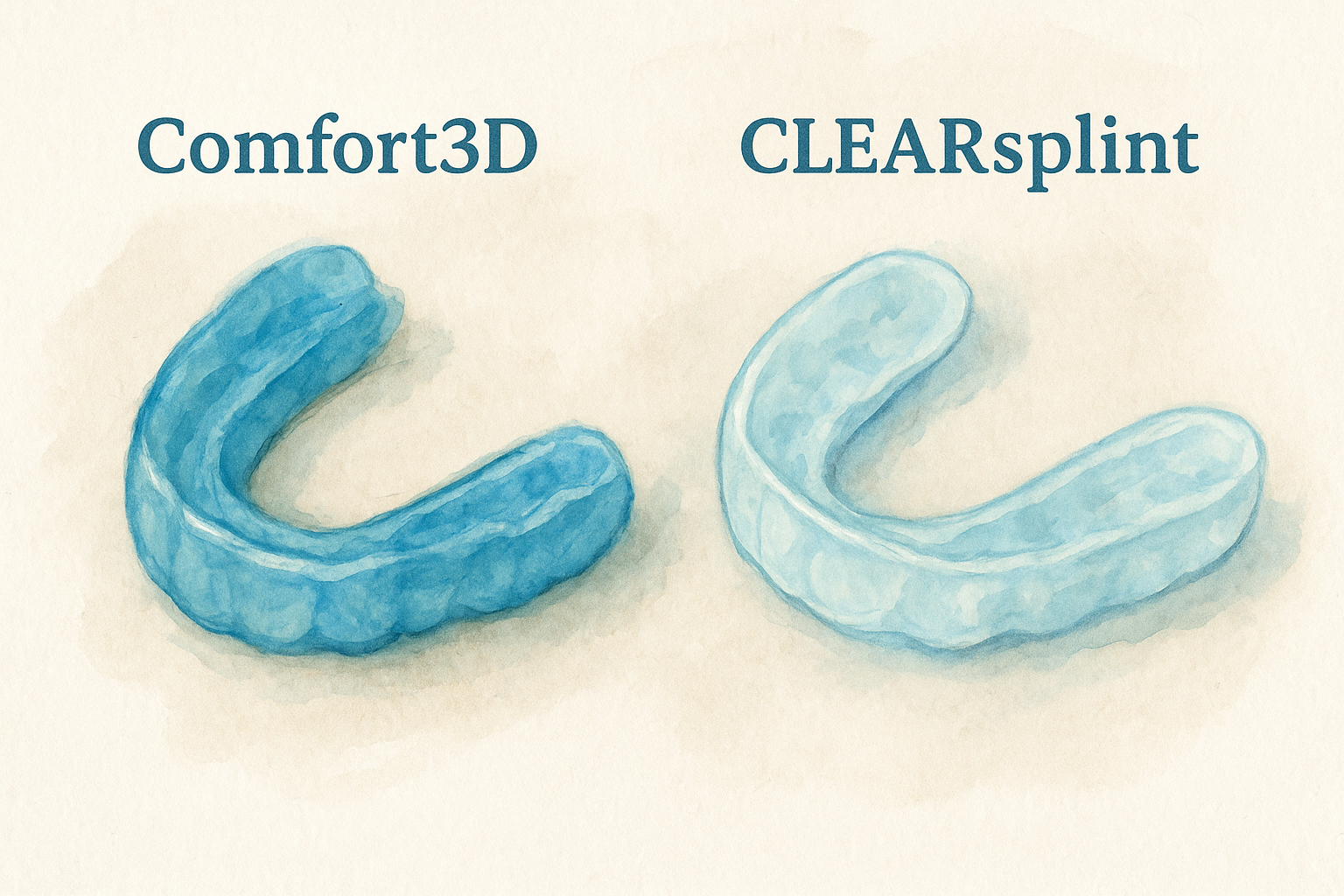 Glidewell Comfort3D and CLEARsplint materials