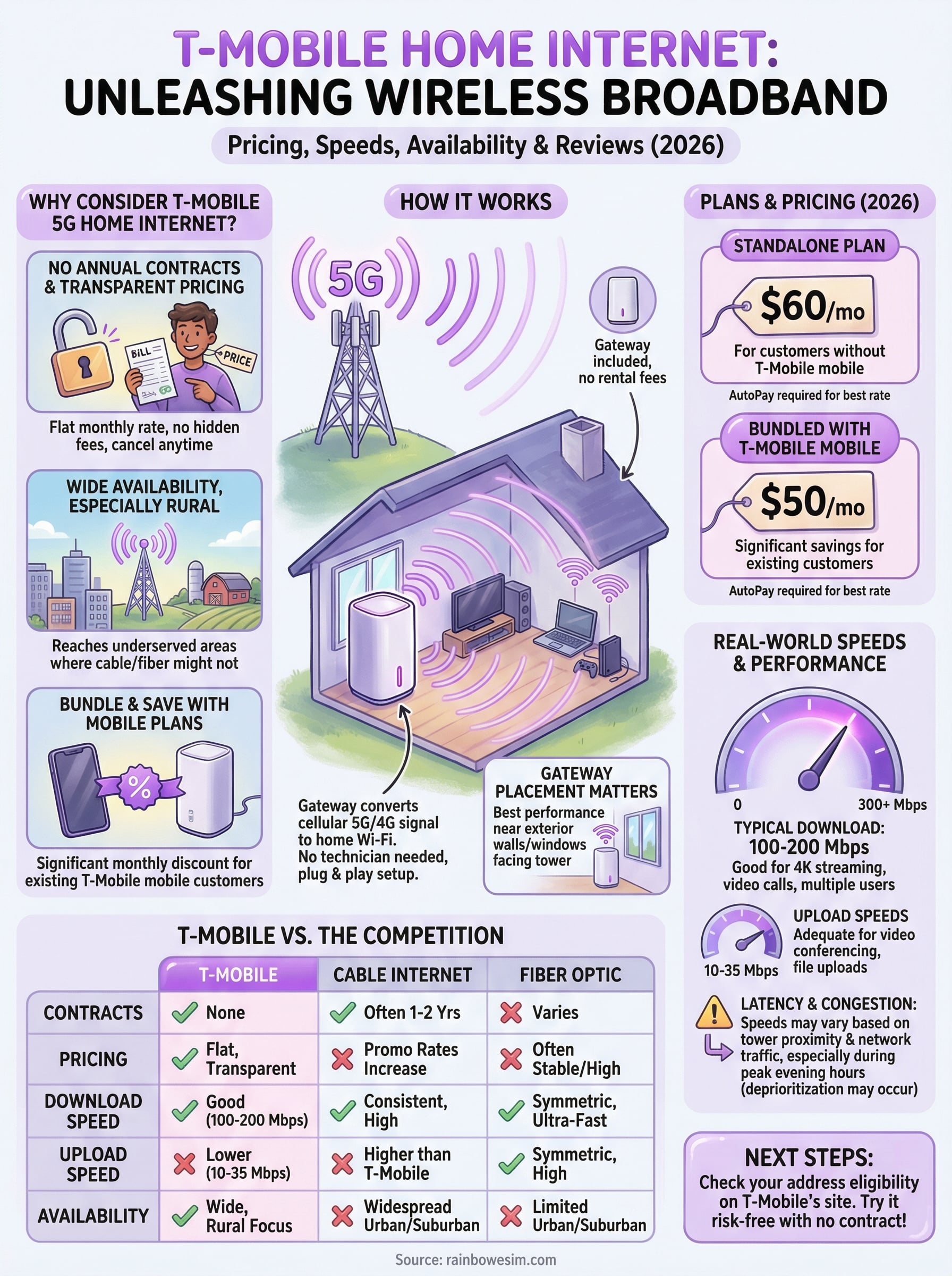 T-Mobile Internet: Pricing, Speeds, Availability & Reviews - Rainbowesim