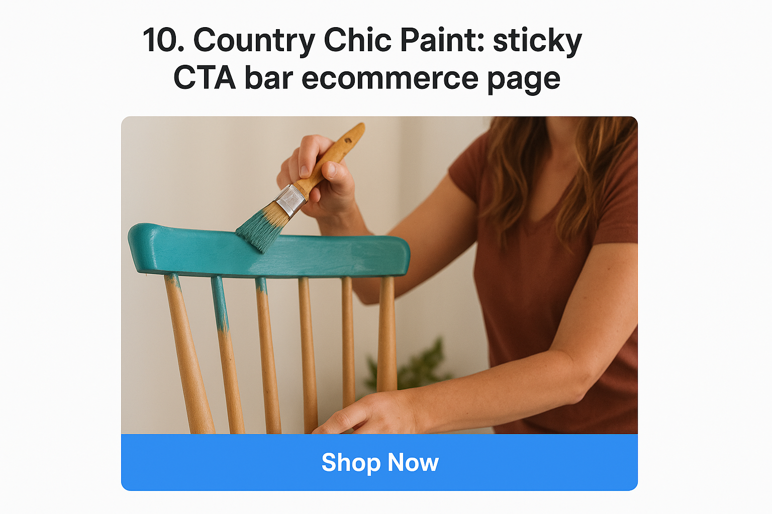 10. Country Chic Paint: sticky CTA bar ecommerce page