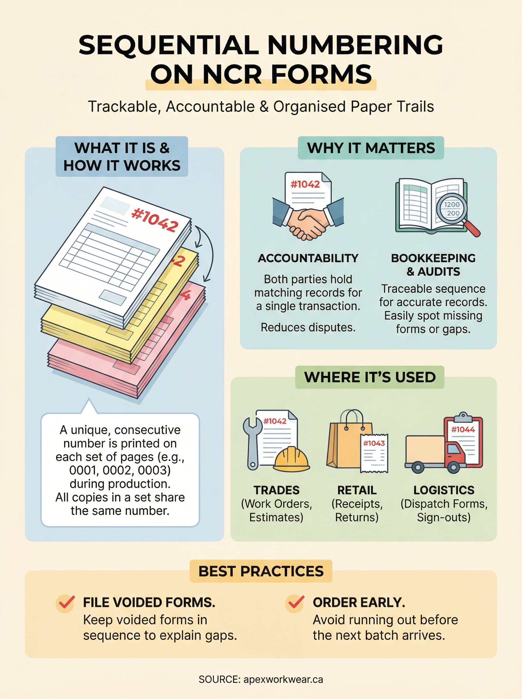 sequential numbering on ncr forms infographic