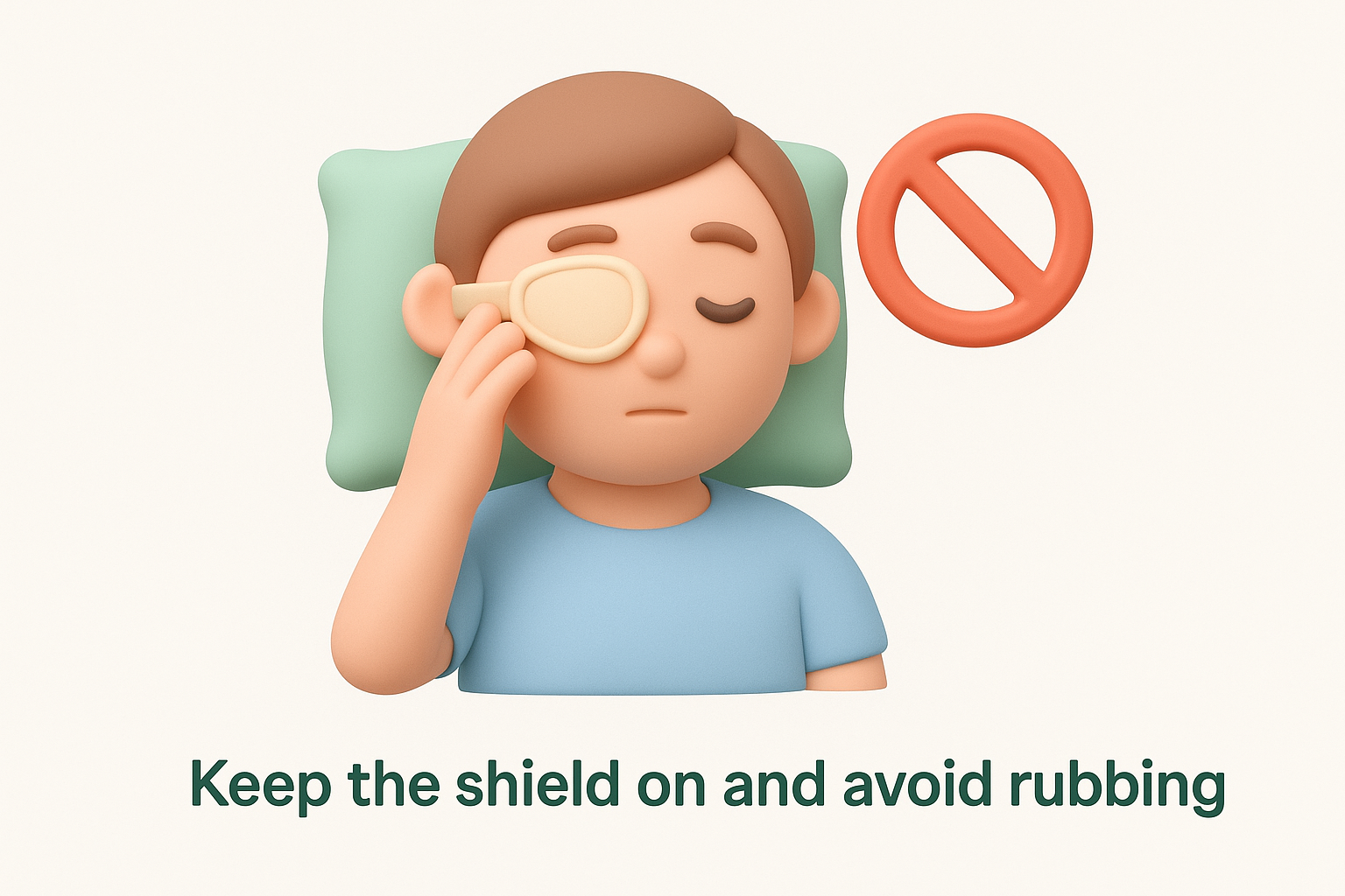 Keep the shield on and avoid rubbing