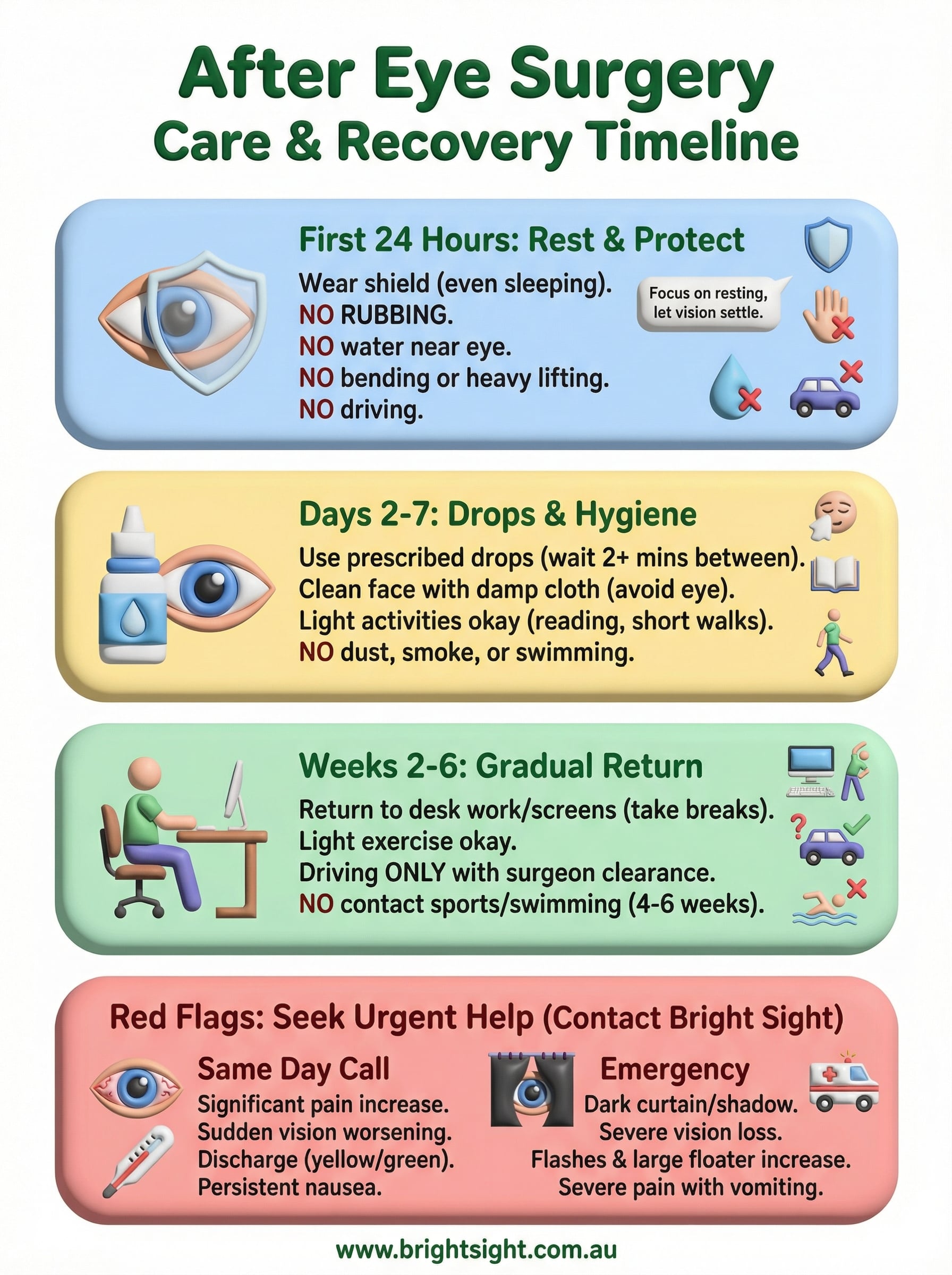 eye dilation recovery timeline infographic