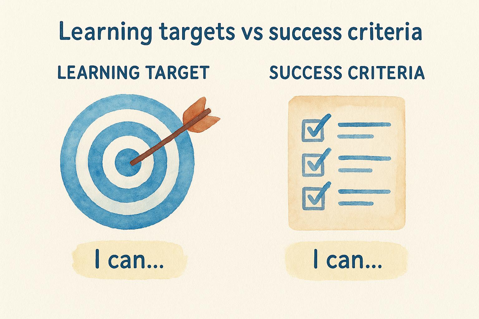 Learning targets vs success criteria