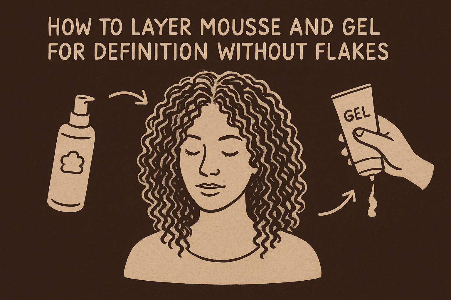 How to layer mousse and gel for definition without flakes