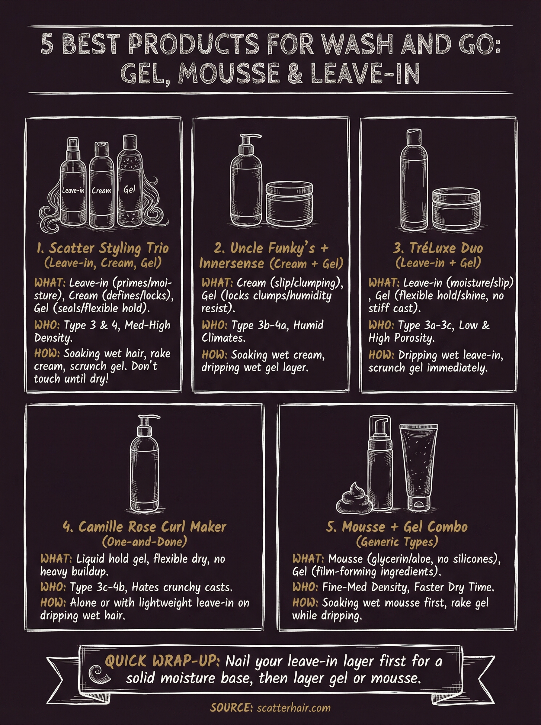 best products for wash and go infographic