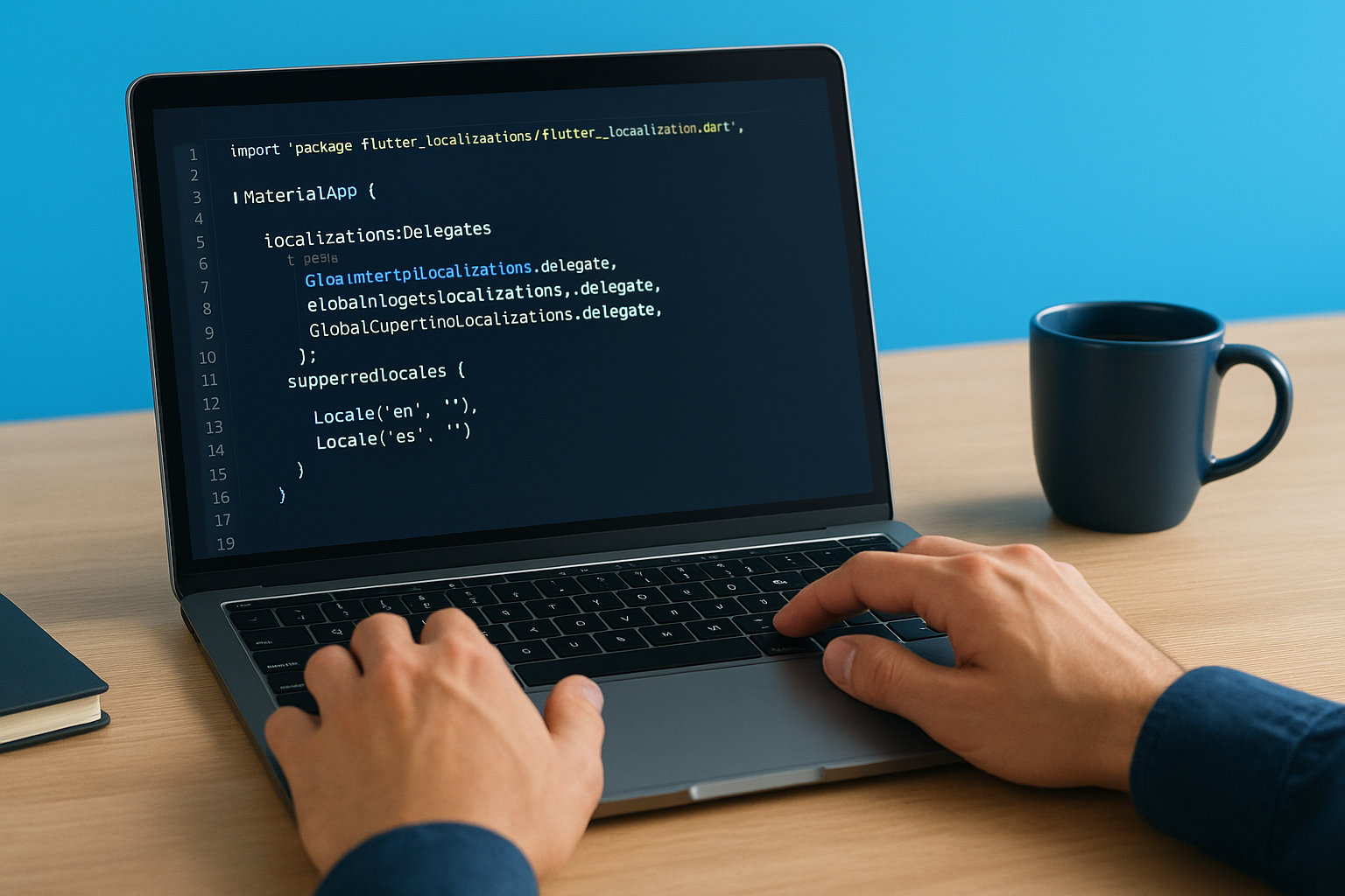 Wire up MaterialApp with delegates and supported locales