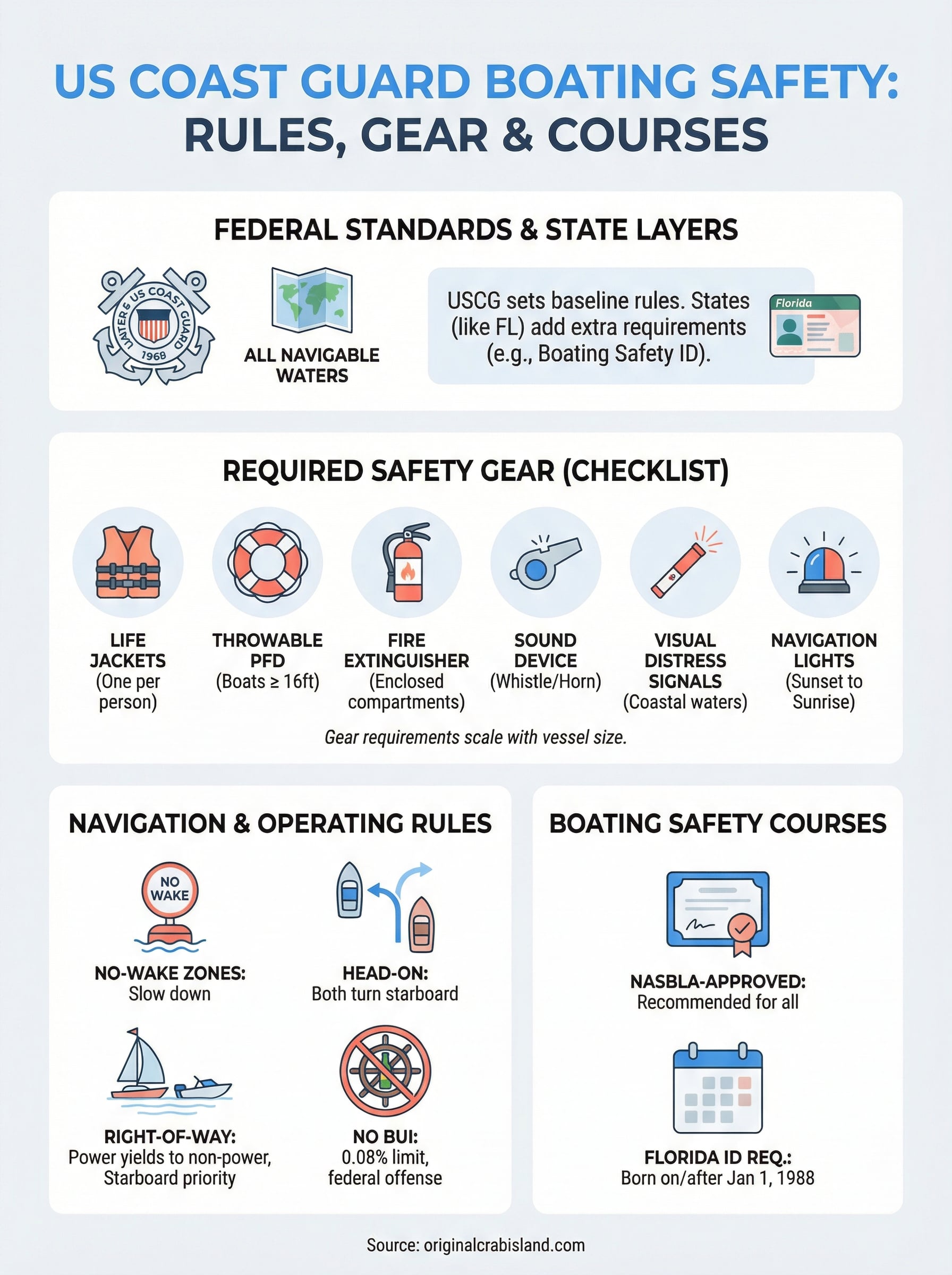 us coast guard boating safety infographic