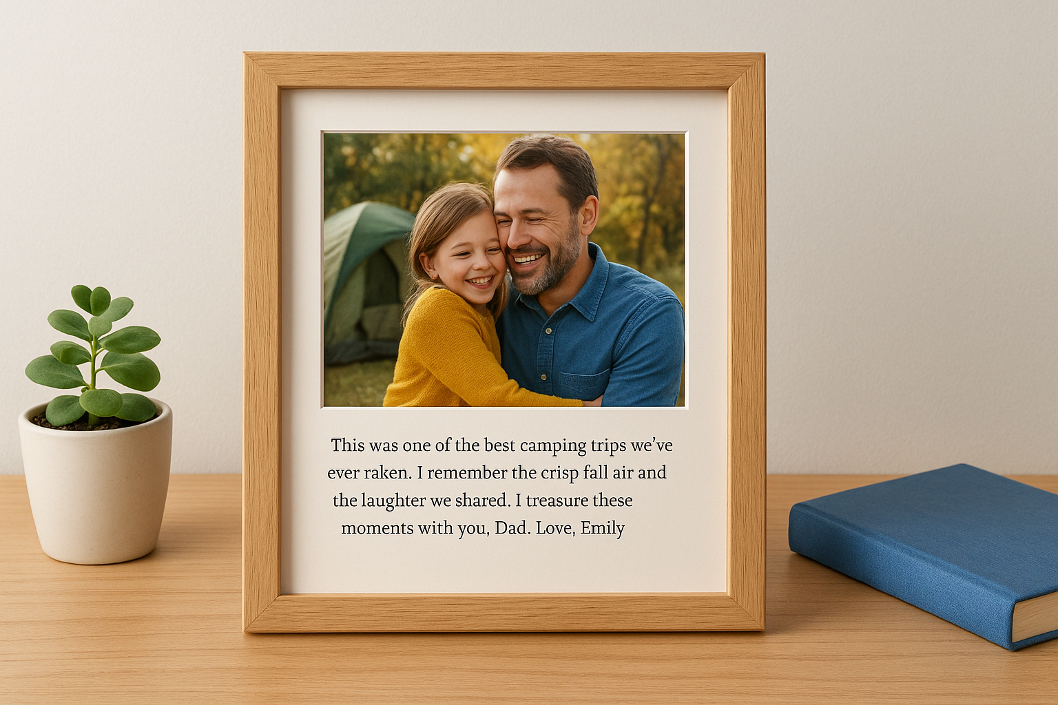 3. A framed photo with a short story behind it