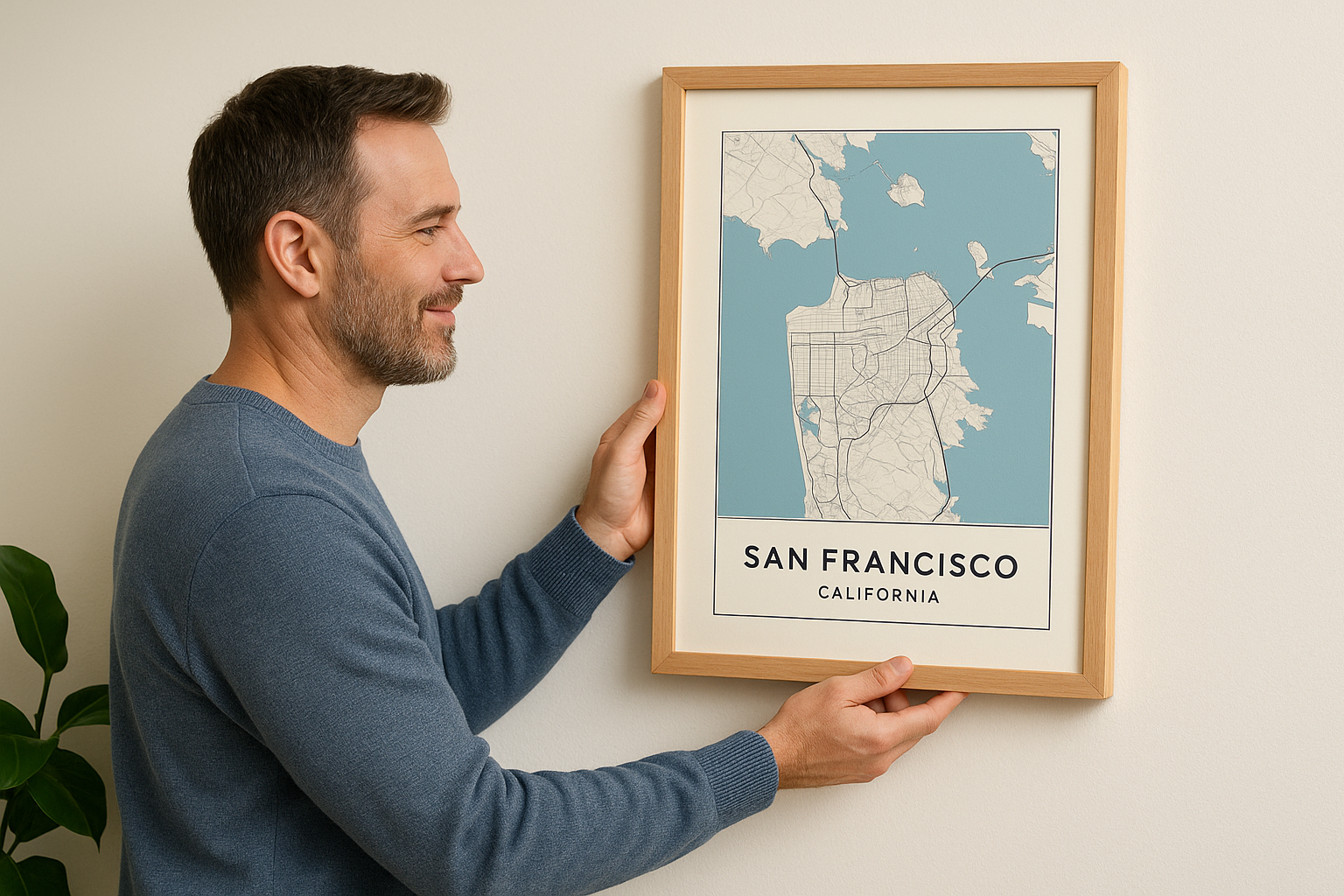 12. Custom map art of a place that shaped him