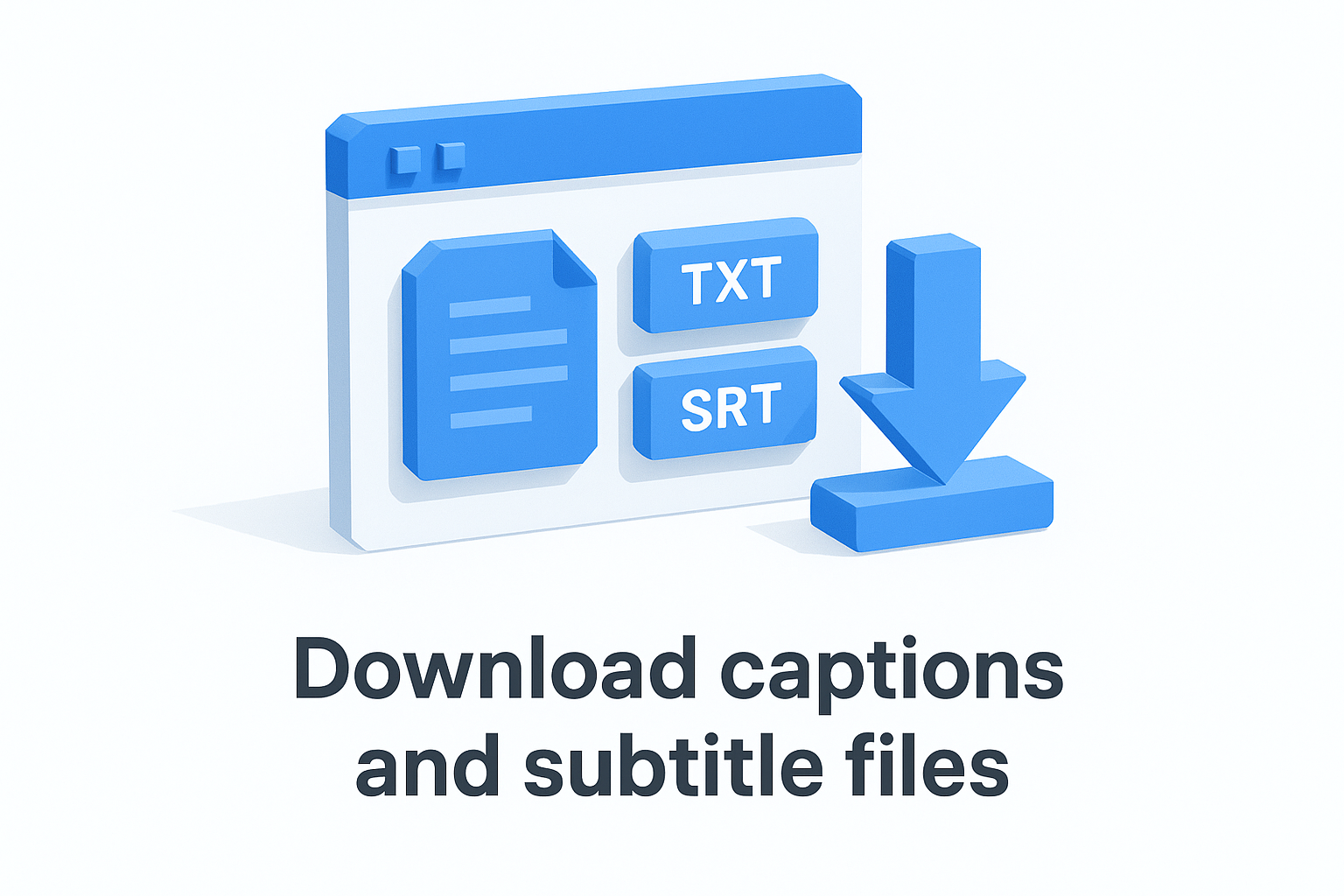Download captions and subtitle files