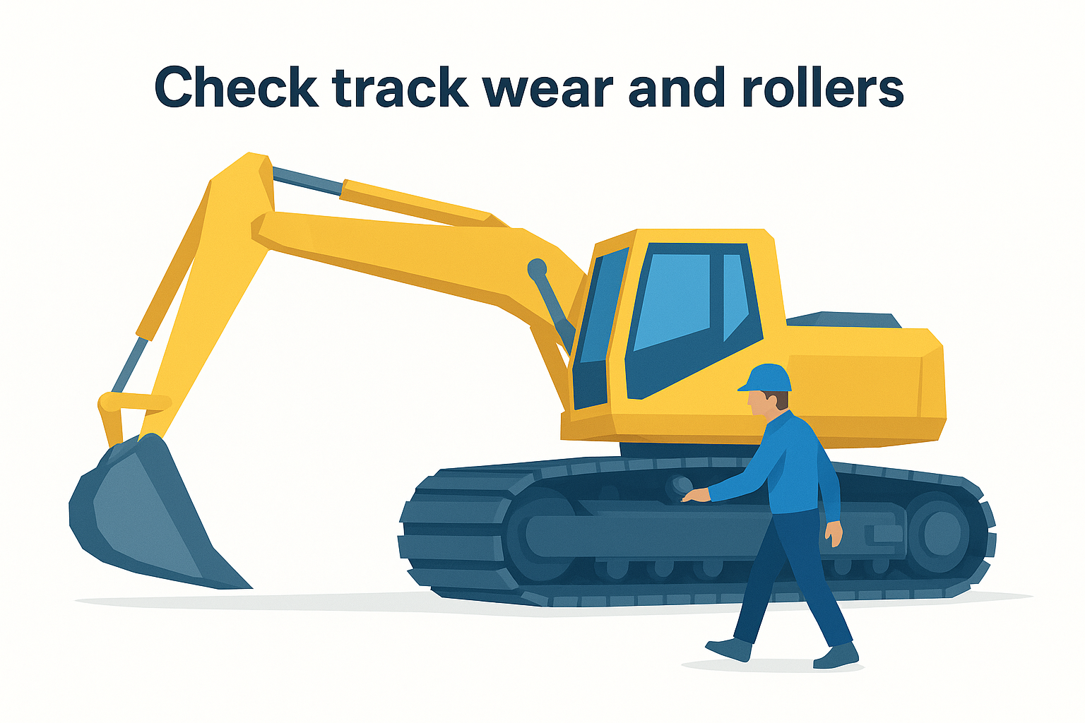 Check track wear and rollers