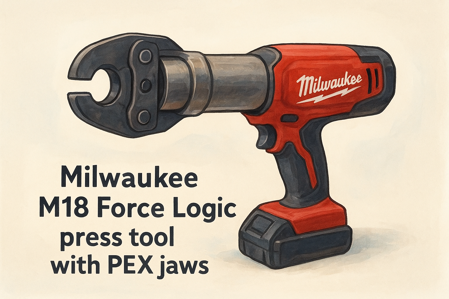 8. Milwaukee M18 Force Logic press tool with PEX jaws