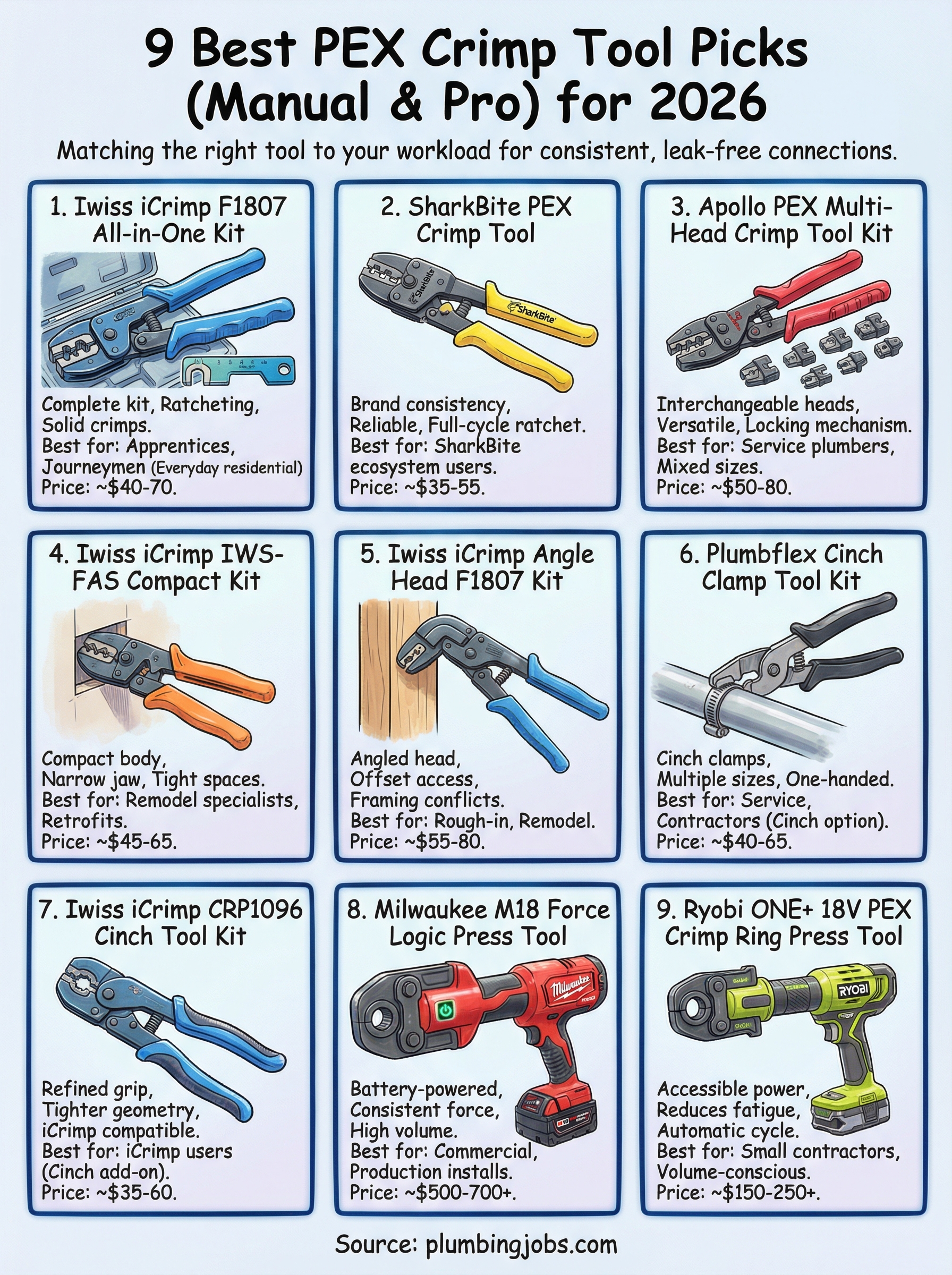 best pex crimp tool infographic