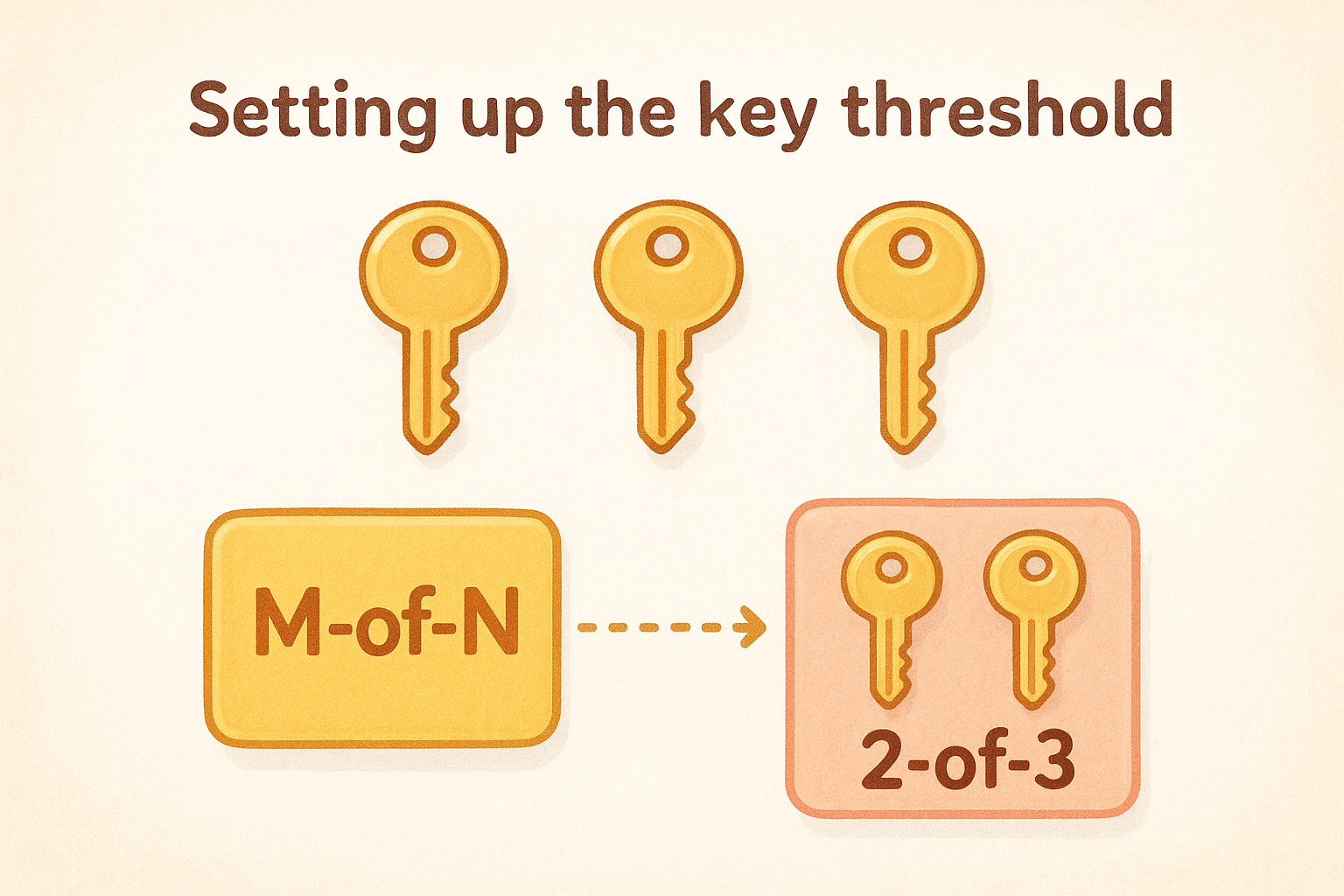 Setting up the key threshold
