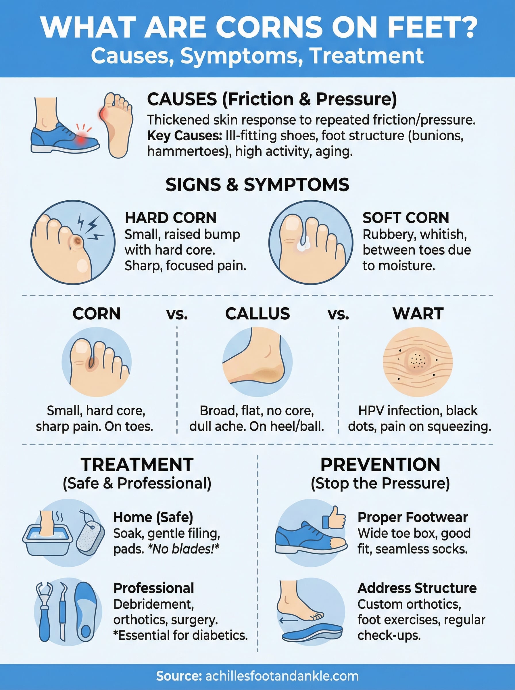 what are corns on feet infographic