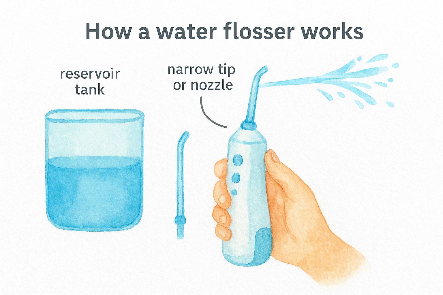 How a water flosser works