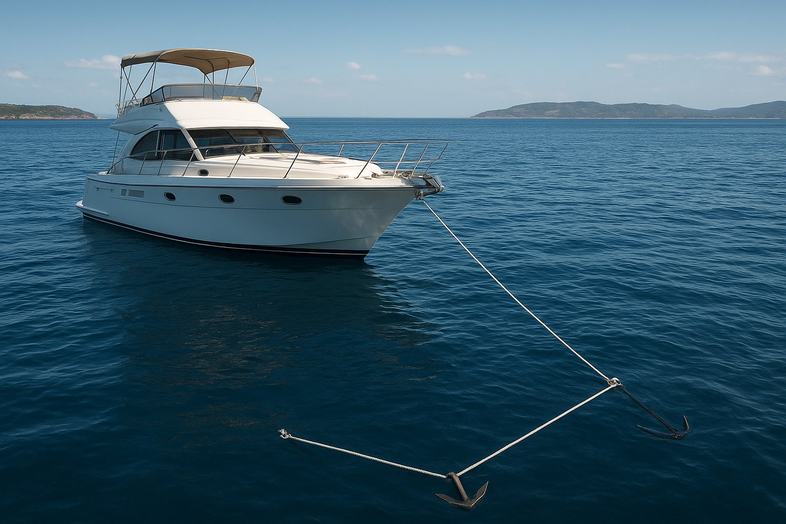 Set the second anchor and equalize the load