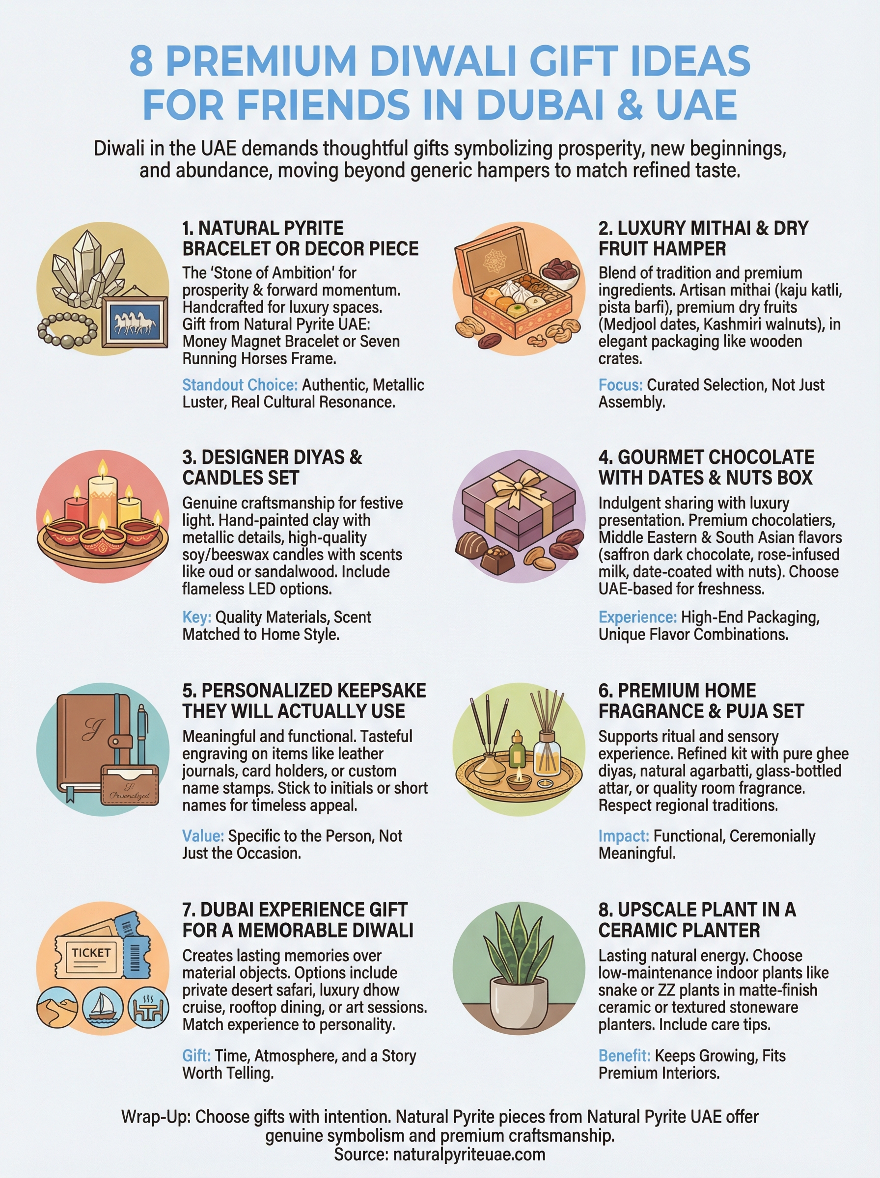 diwali gift ideas for friends infographic