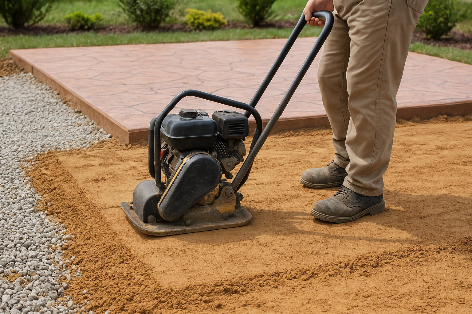 Sandy soil and base prep