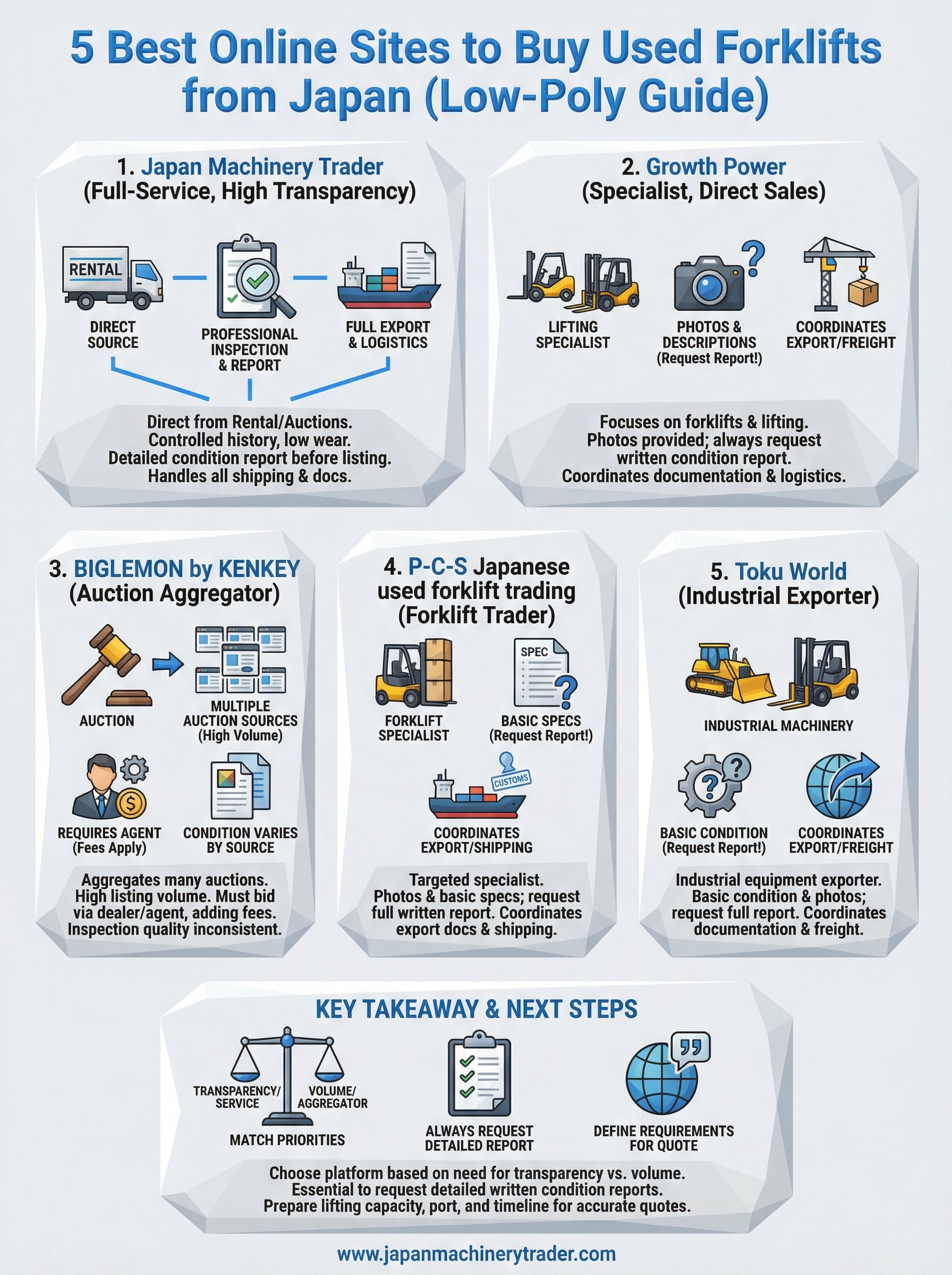 used forklifts for sale infographic