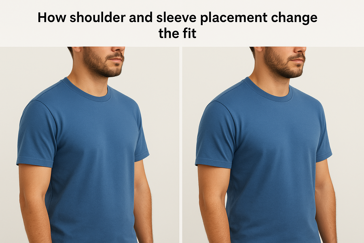 How shoulder and sleeve placement change the fit