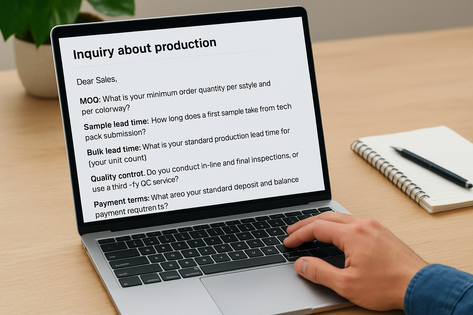 Ask the right questions about production