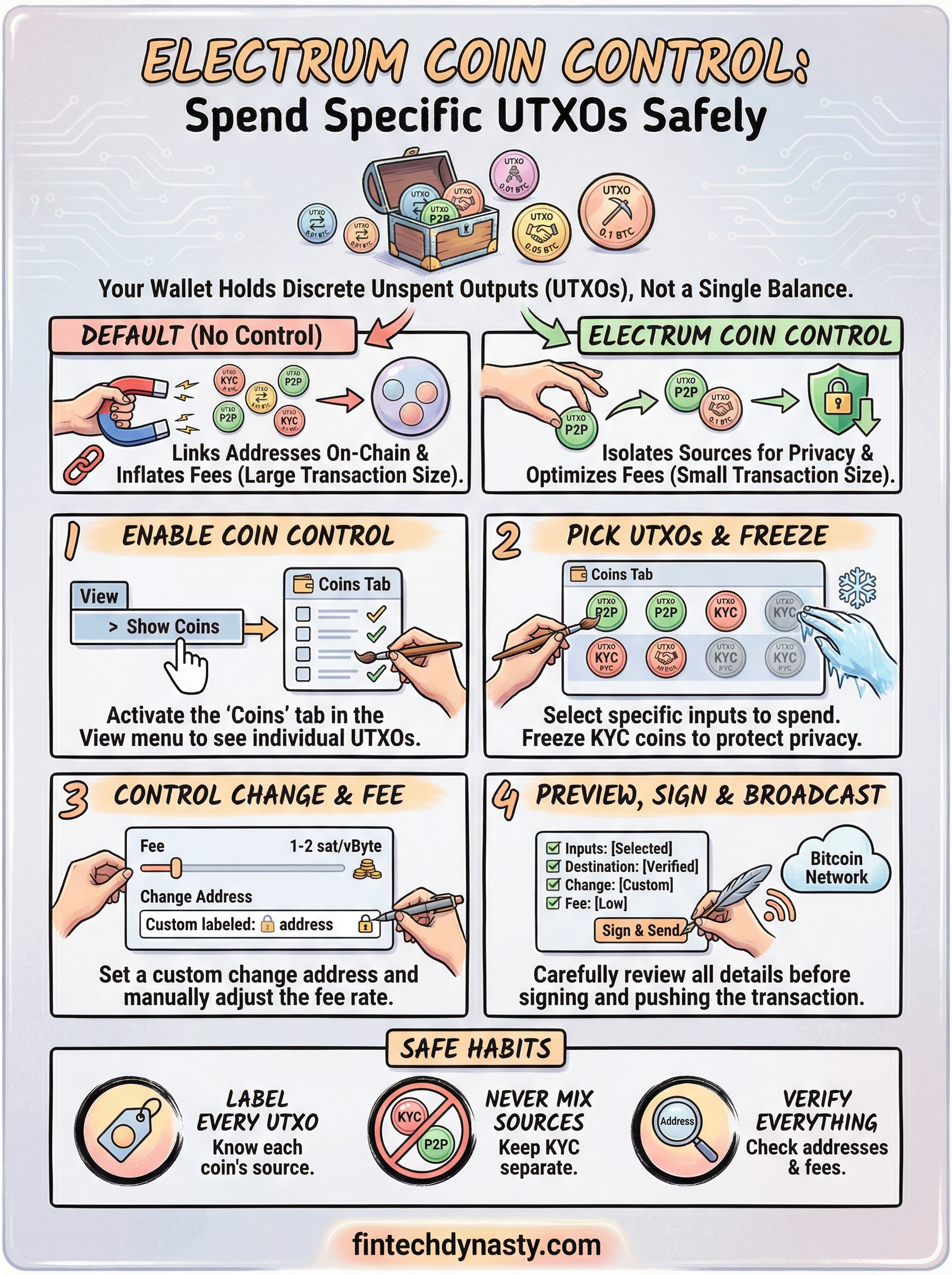 electrum coin control infographic